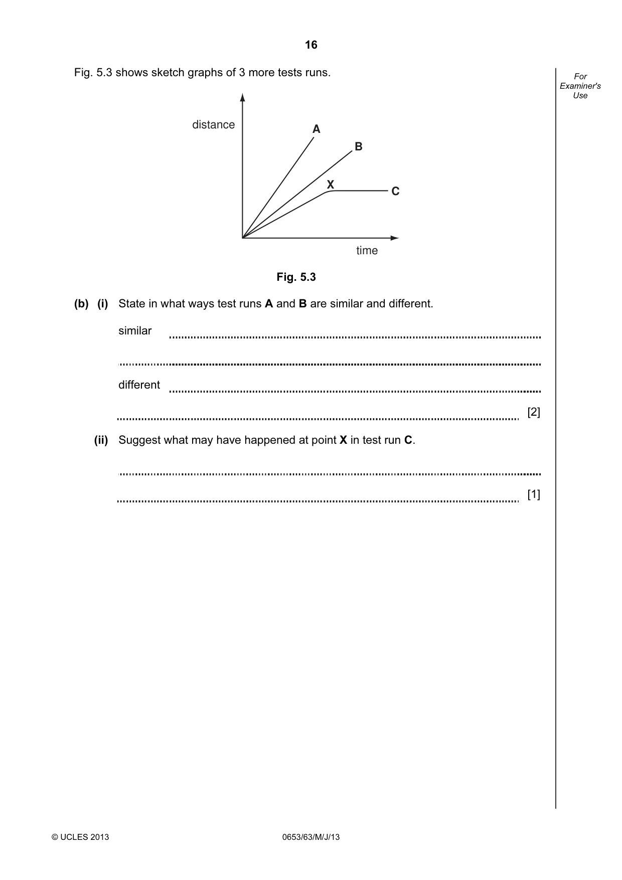Cambridge IGCSE Science - Combined 0653 2013 May/June Paper 6 · Variant 3 question paper, page 16 of 20