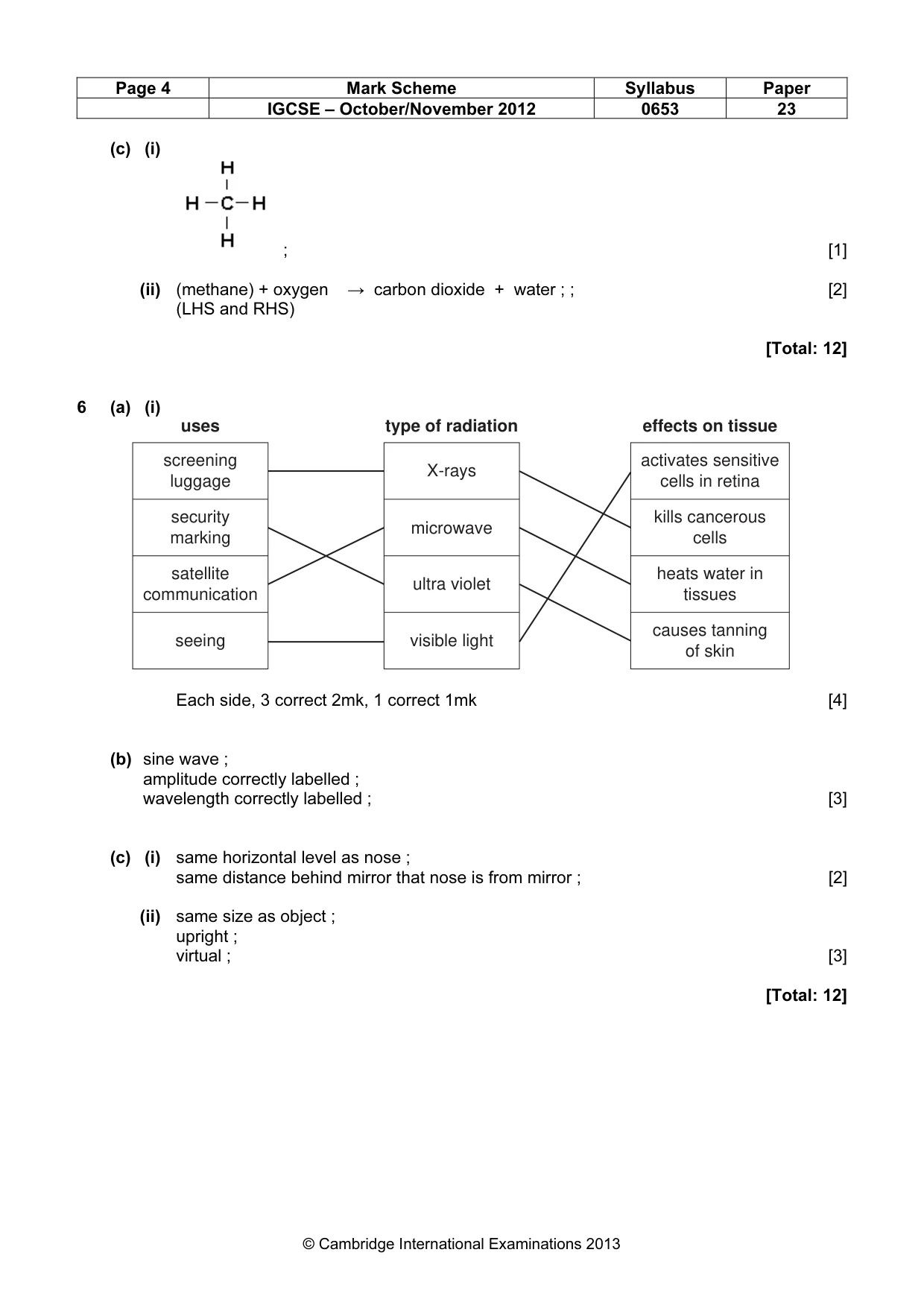 Mark scheme, page 4 of 6