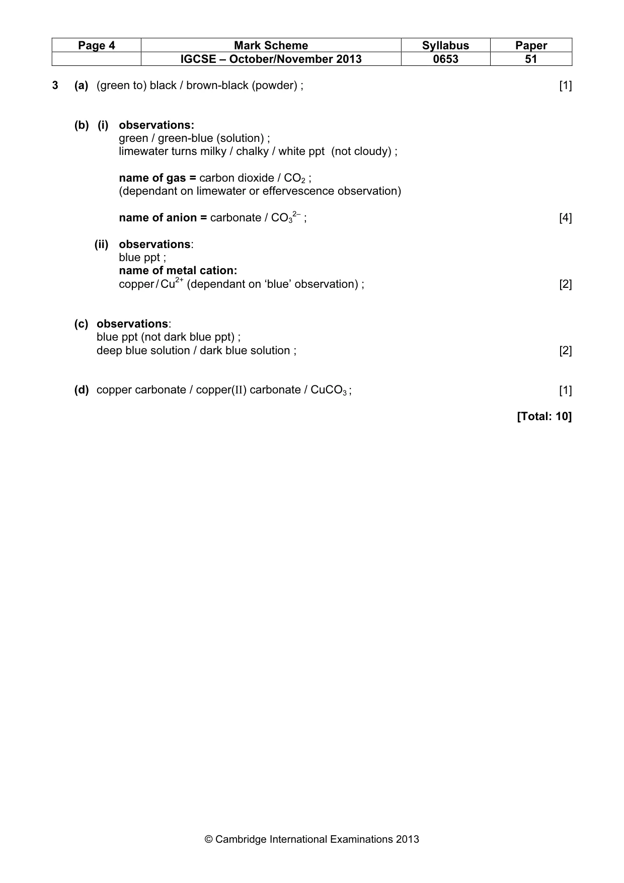 Mark scheme, page 4 of 4