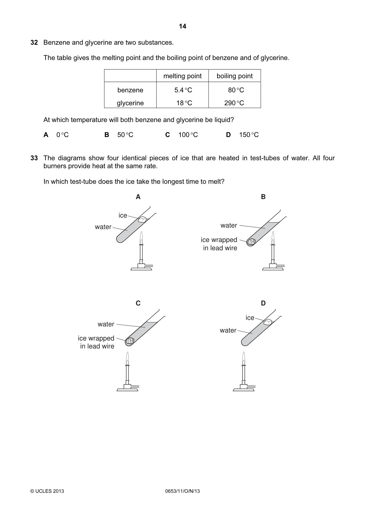 Cambridge IGCSE Science - Combined 0653 2013 Oct/Nov Paper 1 · Variant 1 question paper, page 14 of 20