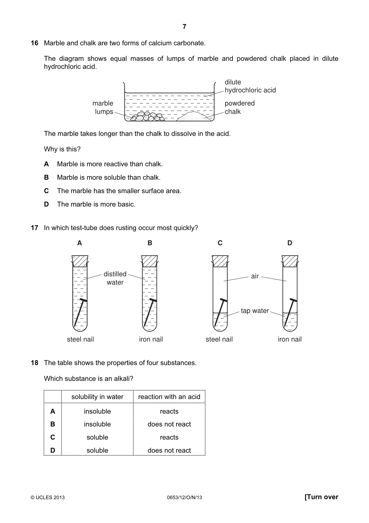 Cambridge IGCSE Science - Combined 0653 2013 Oct/Nov Paper 1 · Variant 2 question paper, page 7 of 20