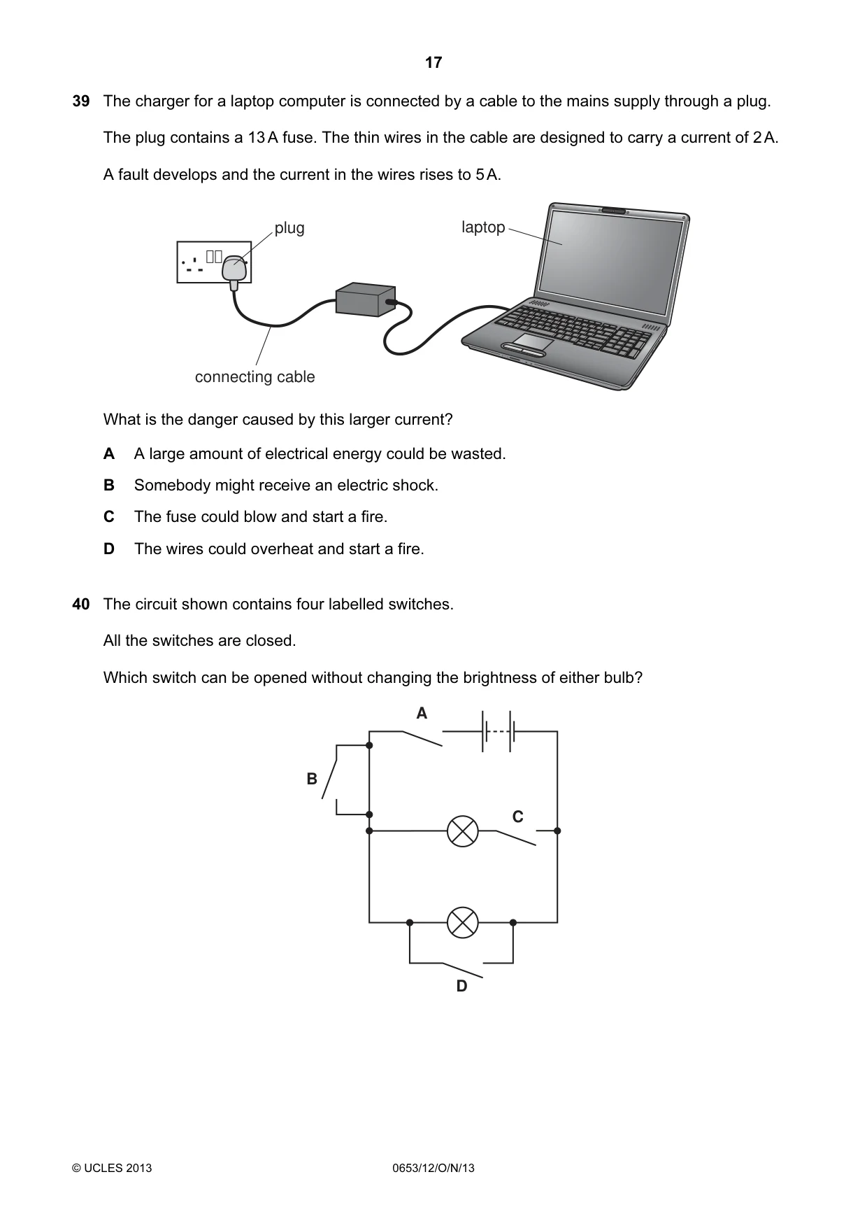 Cambridge IGCSE Science - Combined 0653 2013 Oct/Nov Paper 1 · Variant 2 question paper, page 17 of 20