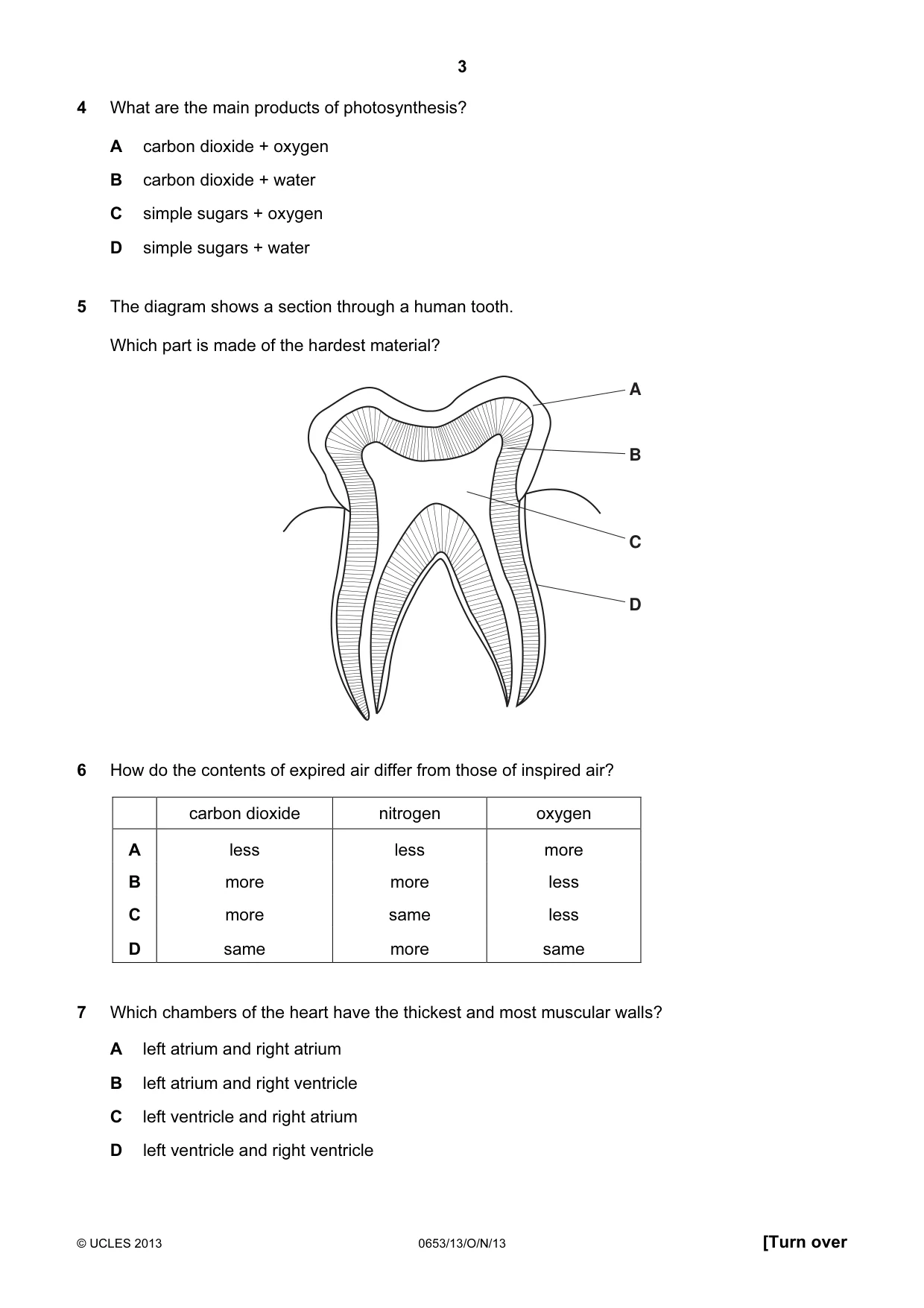 Cambridge IGCSE Science - Combined 0653 2013 Oct/Nov Paper 1 · Variant 3 question paper, page 3 of 20