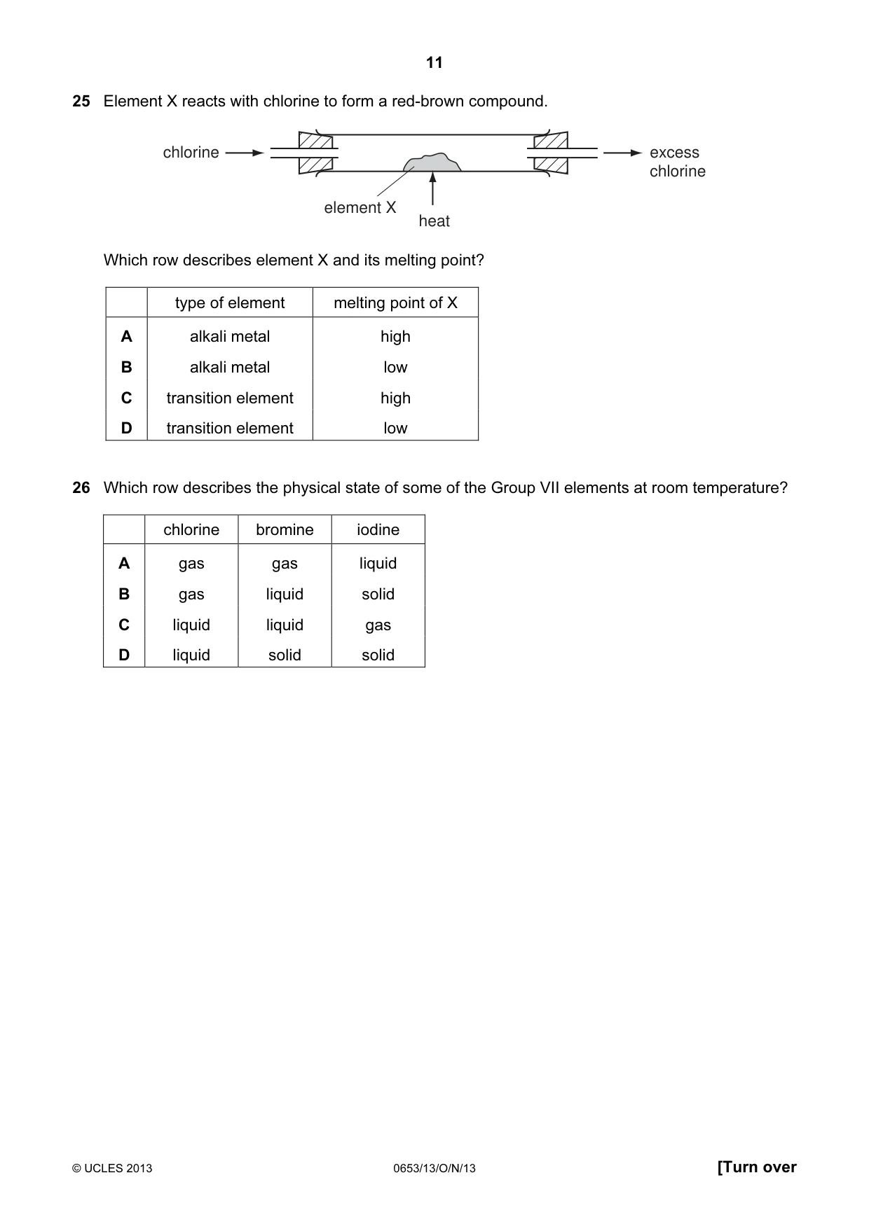 Cambridge IGCSE Science - Combined 0653 2013 Oct/Nov Paper 1 · Variant 3 question paper, page 11 of 20