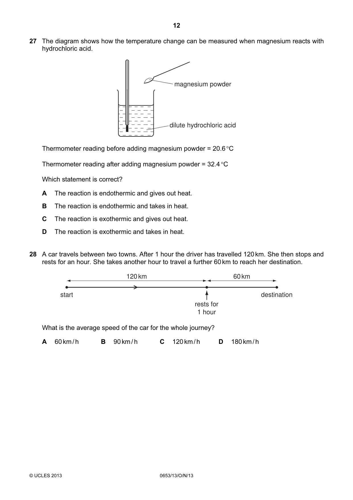 Cambridge IGCSE Science - Combined 0653 2013 Oct/Nov Paper 1 · Variant 3 question paper, page 12 of 20