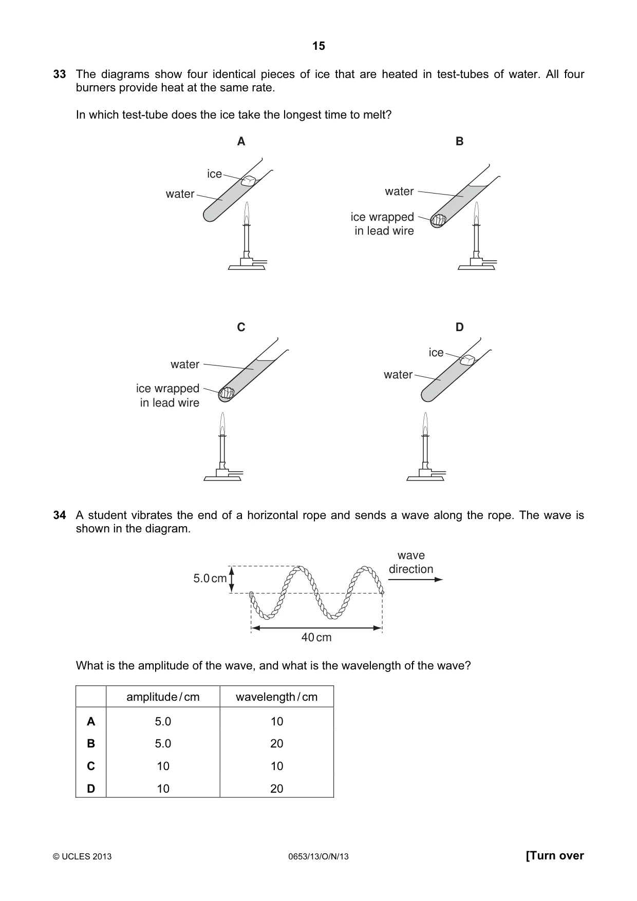 Cambridge IGCSE Science - Combined 0653 2013 Oct/Nov Paper 1 · Variant 3 question paper, page 15 of 20