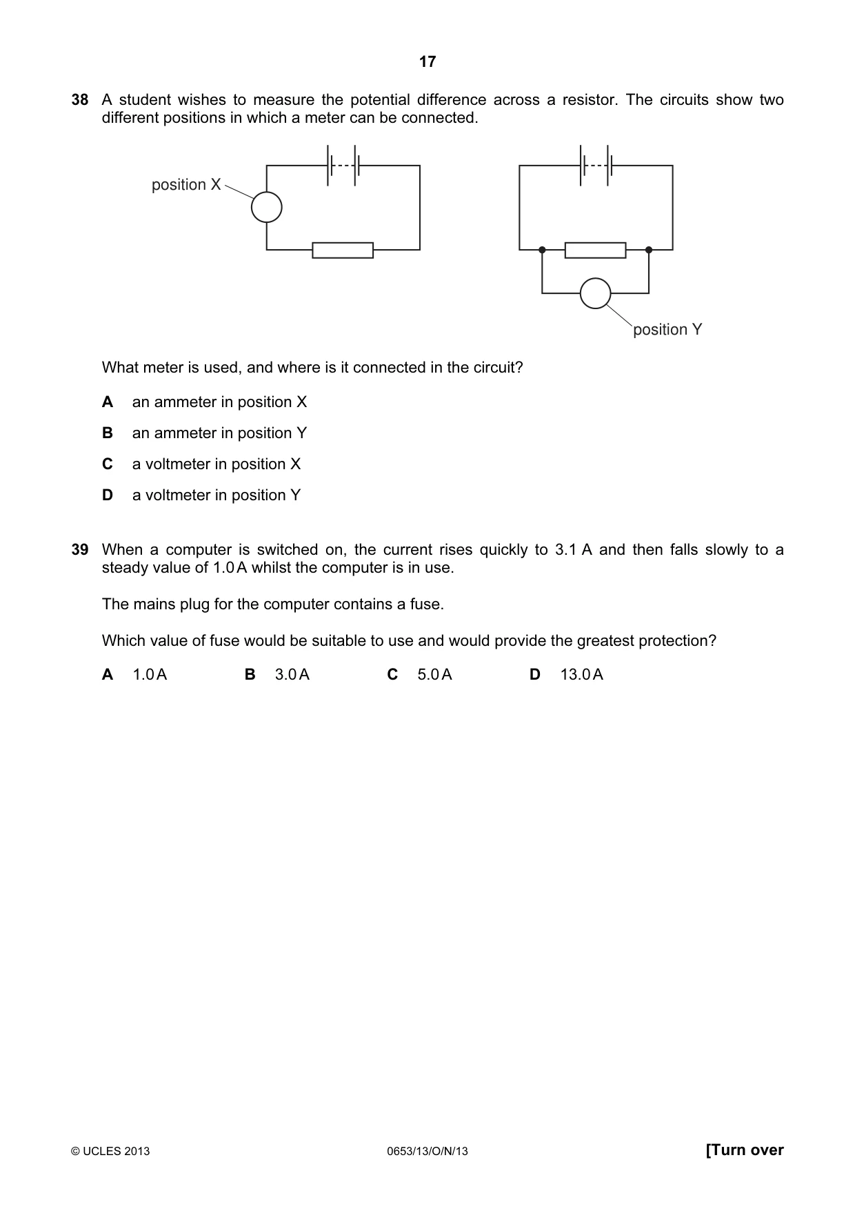 Cambridge IGCSE Science - Combined 0653 2013 Oct/Nov Paper 1 · Variant 3 question paper, page 17 of 20