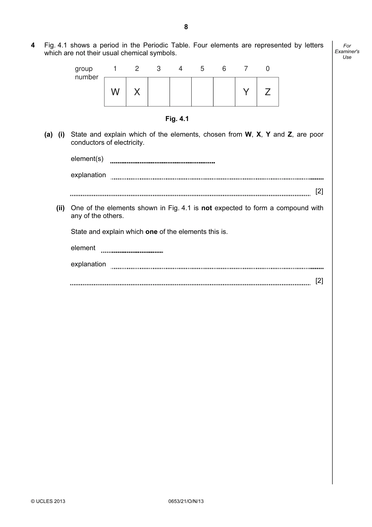 Cambridge IGCSE Science - Combined 0653 2013 Oct/Nov Paper 2 · Variant 1 question paper, page 8 of 24