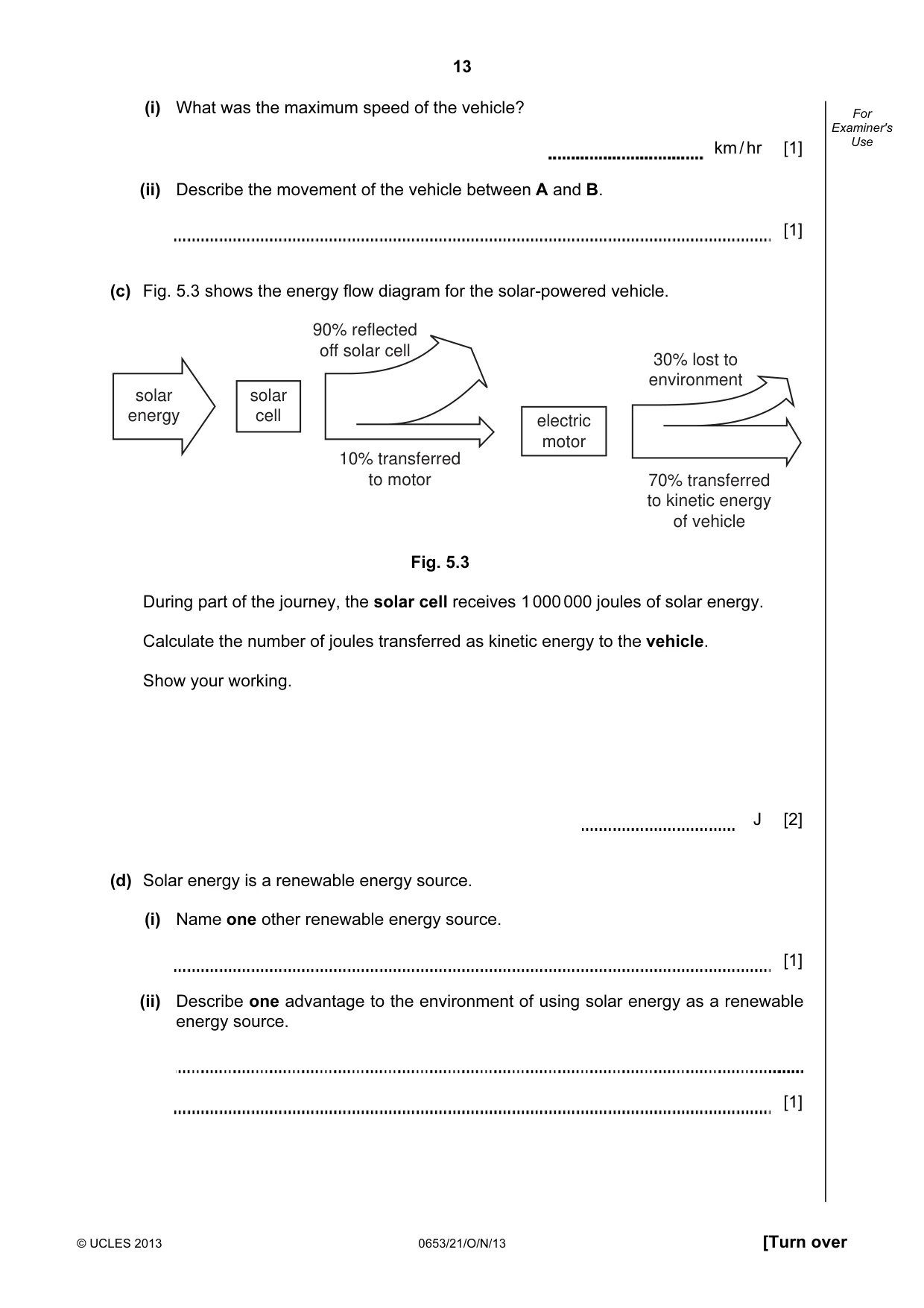 Cambridge IGCSE Science - Combined 0653 2013 Oct/Nov Paper 2 · Variant 1 question paper, page 13 of 24
