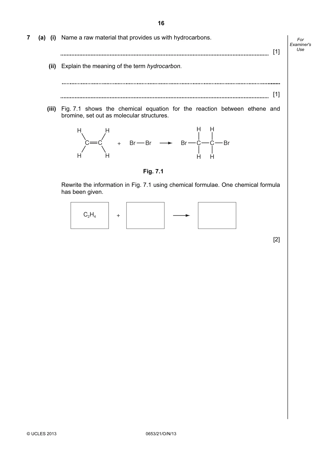 Cambridge IGCSE Science - Combined 0653 2013 Oct/Nov Paper 2 · Variant 1 question paper, page 16 of 24