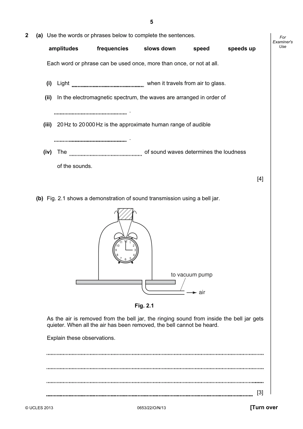 Cambridge IGCSE Science - Combined 0653 2013 Oct/Nov Paper 2 · Variant 2 question paper, page 5 of 20