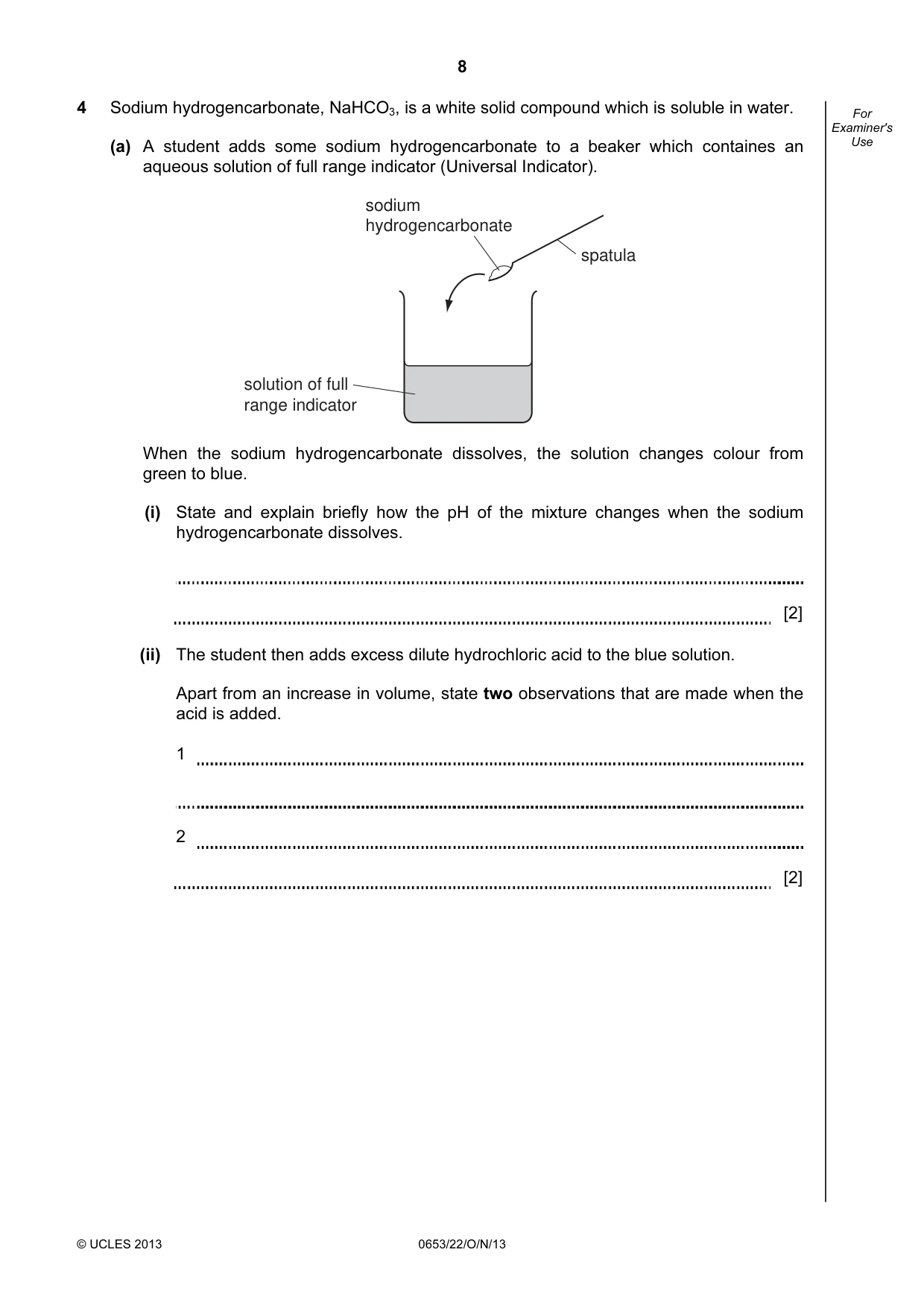 Cambridge IGCSE Science - Combined 0653 2013 Oct/Nov Paper 2 · Variant 2 question paper, page 8 of 20