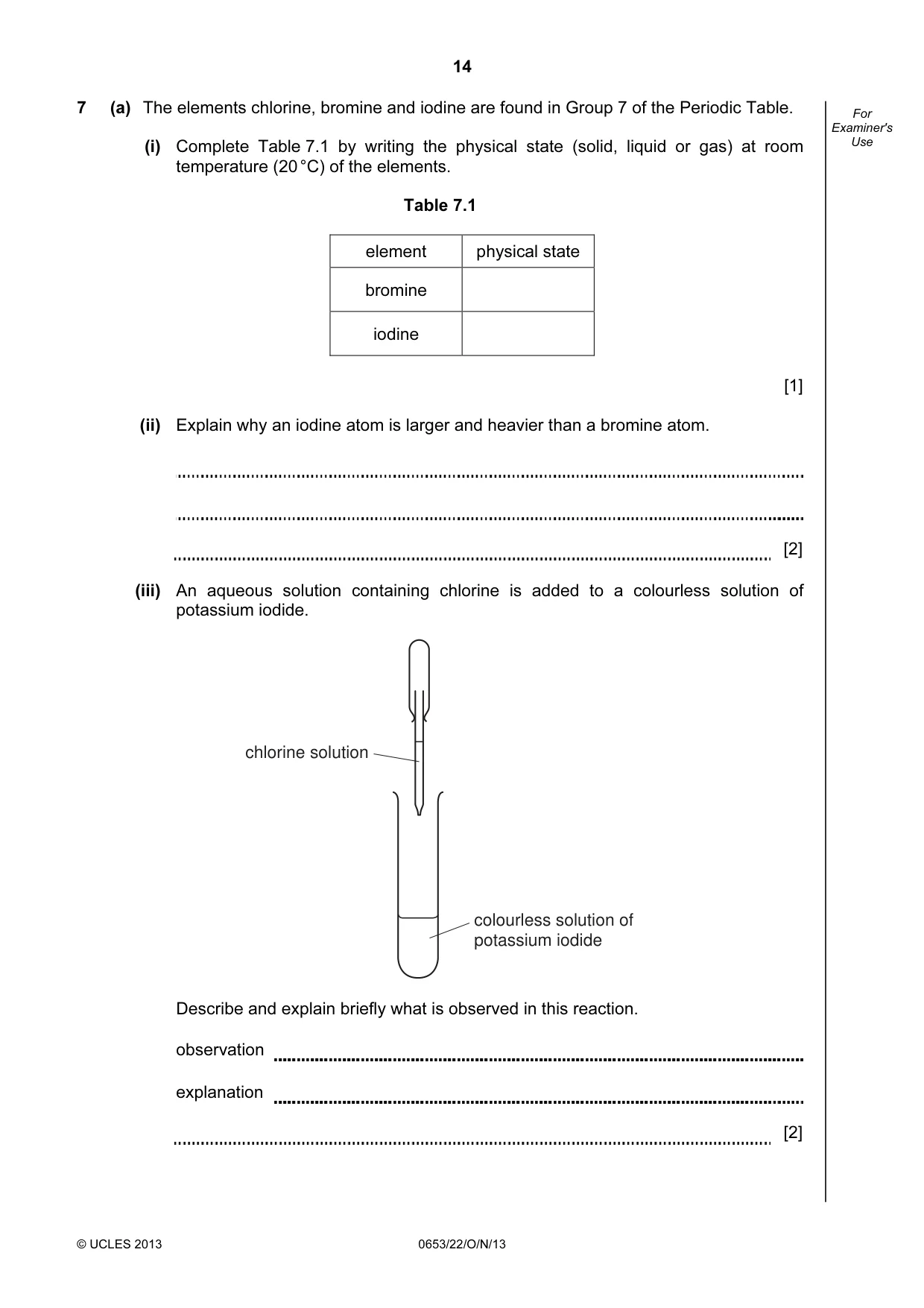 Cambridge IGCSE Science - Combined 0653 2013 Oct/Nov Paper 2 · Variant 2 question paper, page 14 of 20