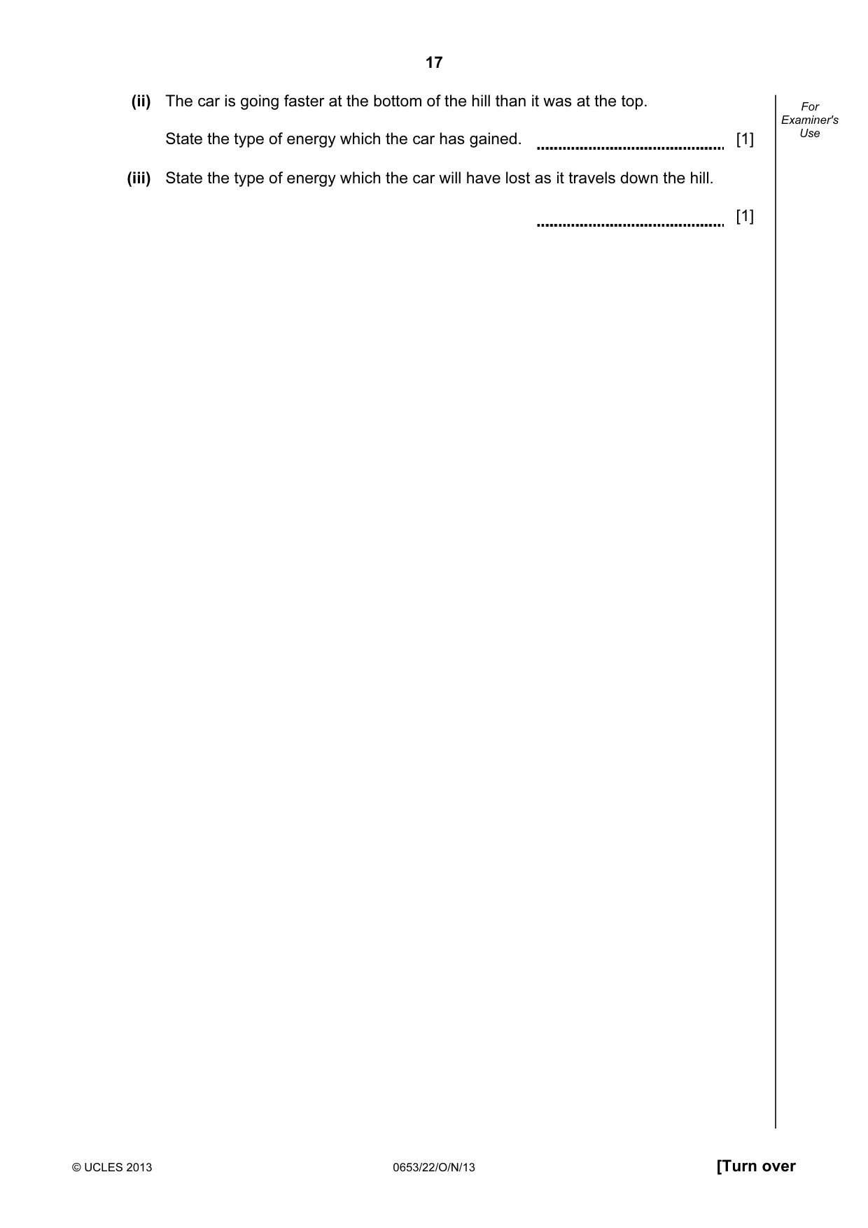 Cambridge IGCSE Science - Combined 0653 2013 Oct/Nov Paper 2 · Variant 2 question paper, page 17 of 20