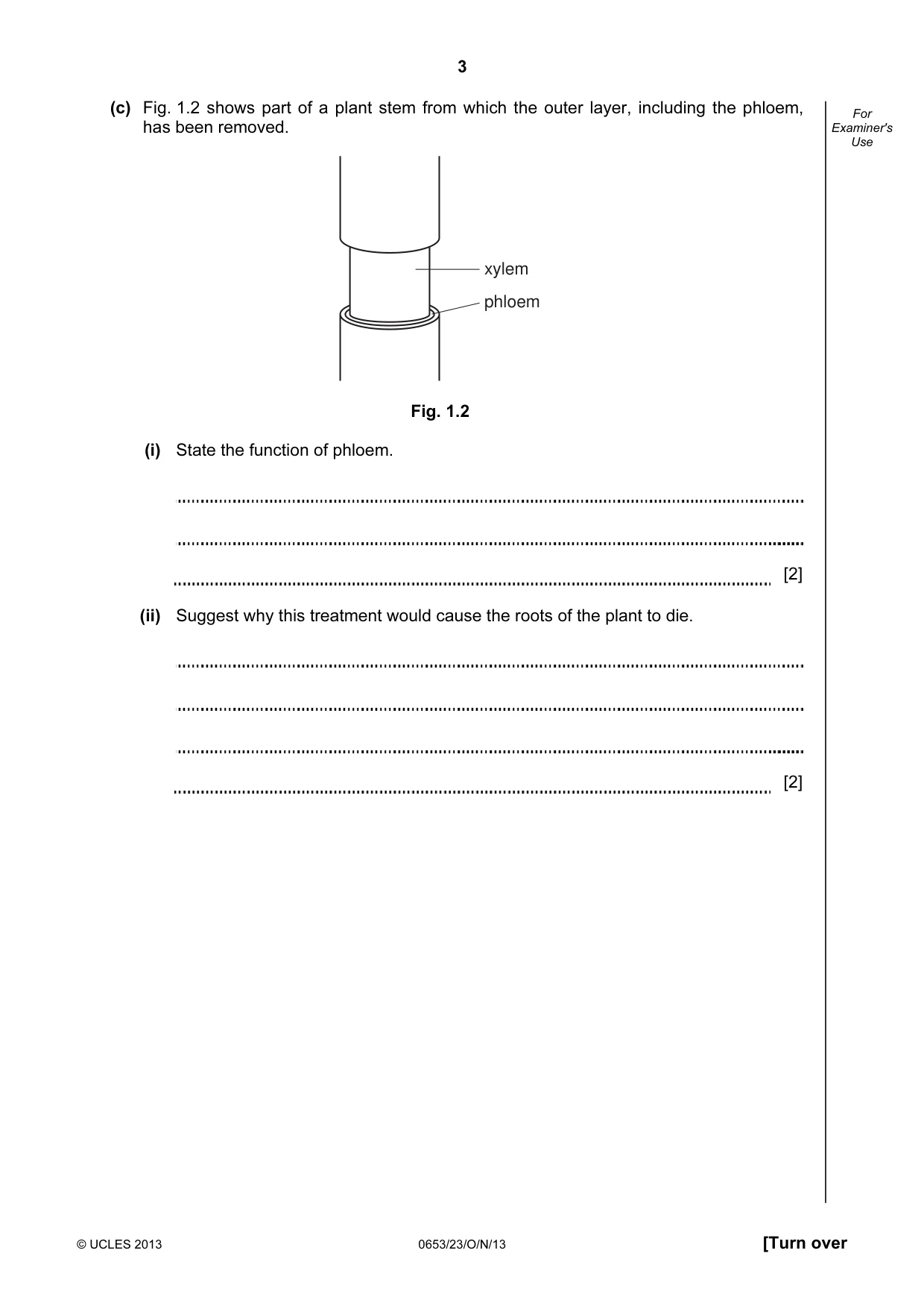 Cambridge IGCSE Science - Combined 0653 2013 Oct/Nov Paper 2 · Variant 3 question paper, page 3 of 20