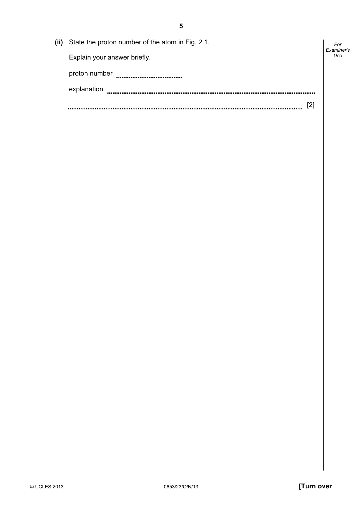 Cambridge IGCSE Science - Combined 0653 2013 Oct/Nov Paper 2 · Variant 3 question paper, page 5 of 20