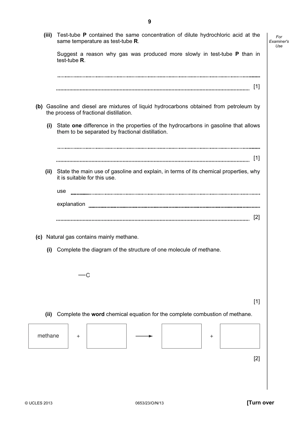 Cambridge IGCSE Science - Combined 0653 2013 Oct/Nov Paper 2 · Variant 3 question paper, page 9 of 20