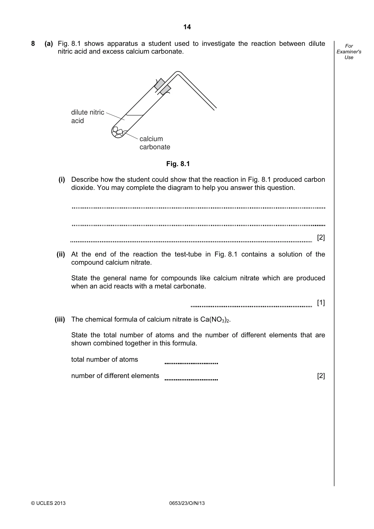 Cambridge IGCSE Science - Combined 0653 2013 Oct/Nov Paper 2 · Variant 3 question paper, page 14 of 20