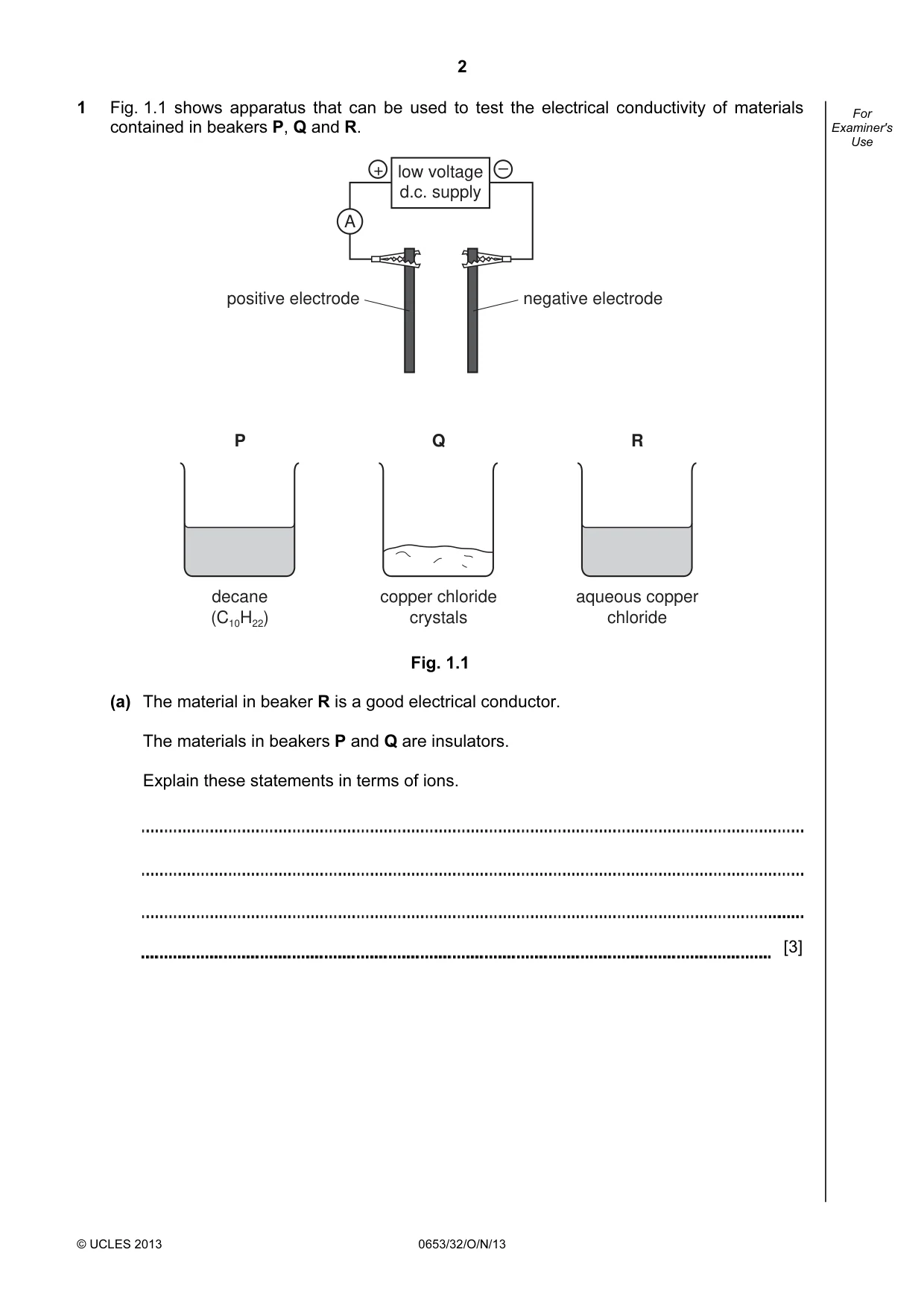 Cambridge IGCSE Science - Combined 0653 2013 Oct/Nov Paper 3 · Variant 2 question paper, page 2 of 20