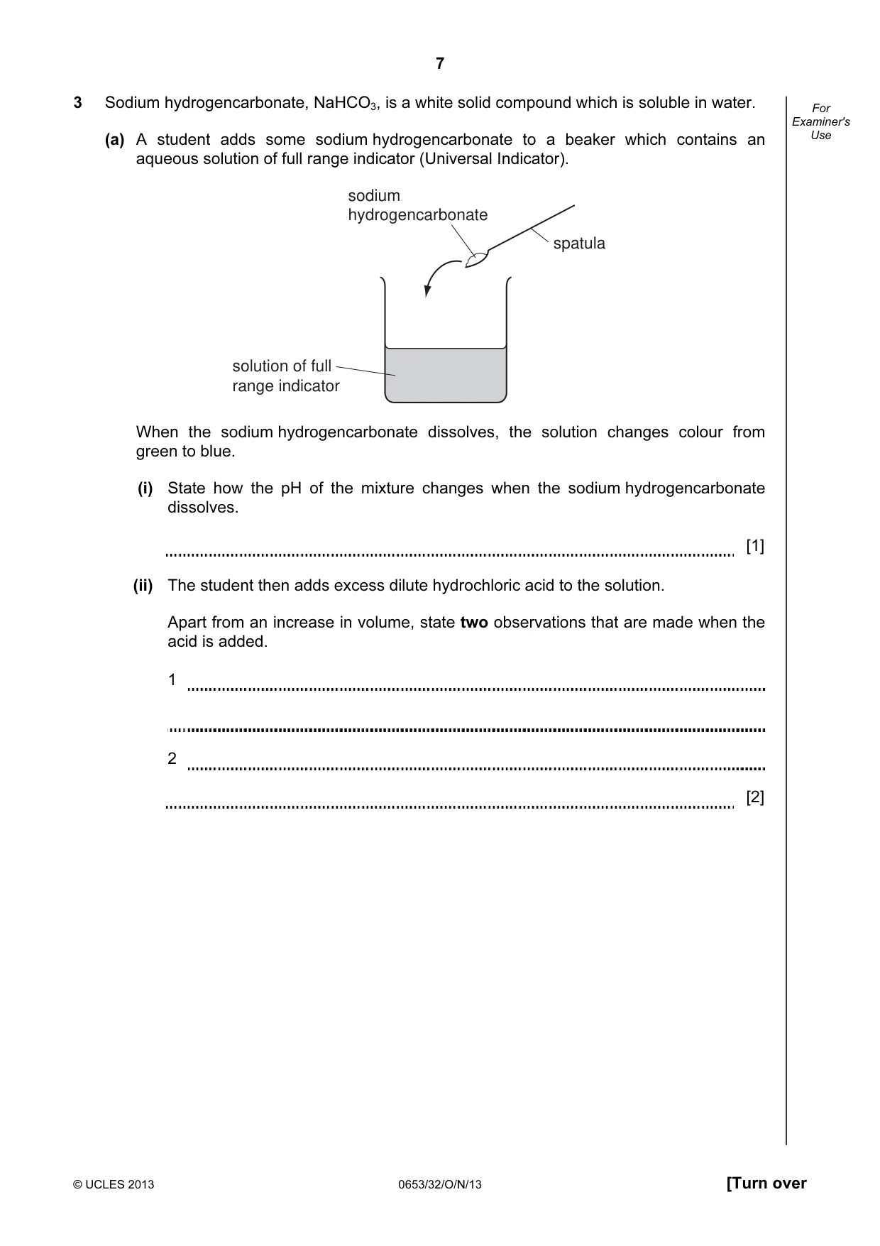 Cambridge IGCSE Science - Combined 0653 2013 Oct/Nov Paper 3 · Variant 2 question paper, page 7 of 20