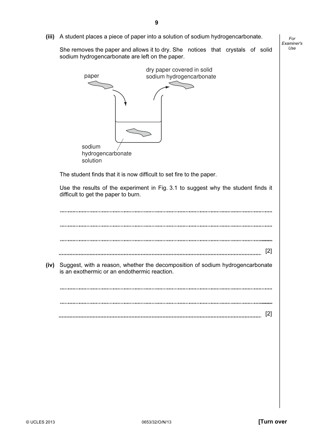 Cambridge IGCSE Science - Combined 0653 2013 Oct/Nov Paper 3 · Variant 2 question paper, page 9 of 20