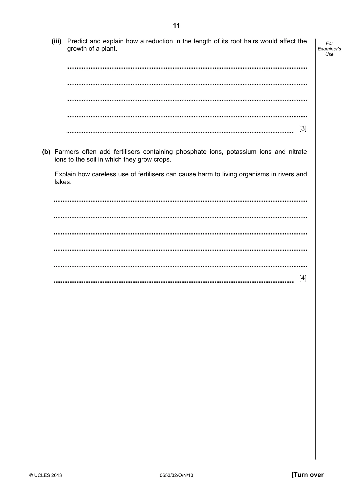 Cambridge IGCSE Science - Combined 0653 2013 Oct/Nov Paper 3 · Variant 2 question paper, page 11 of 20