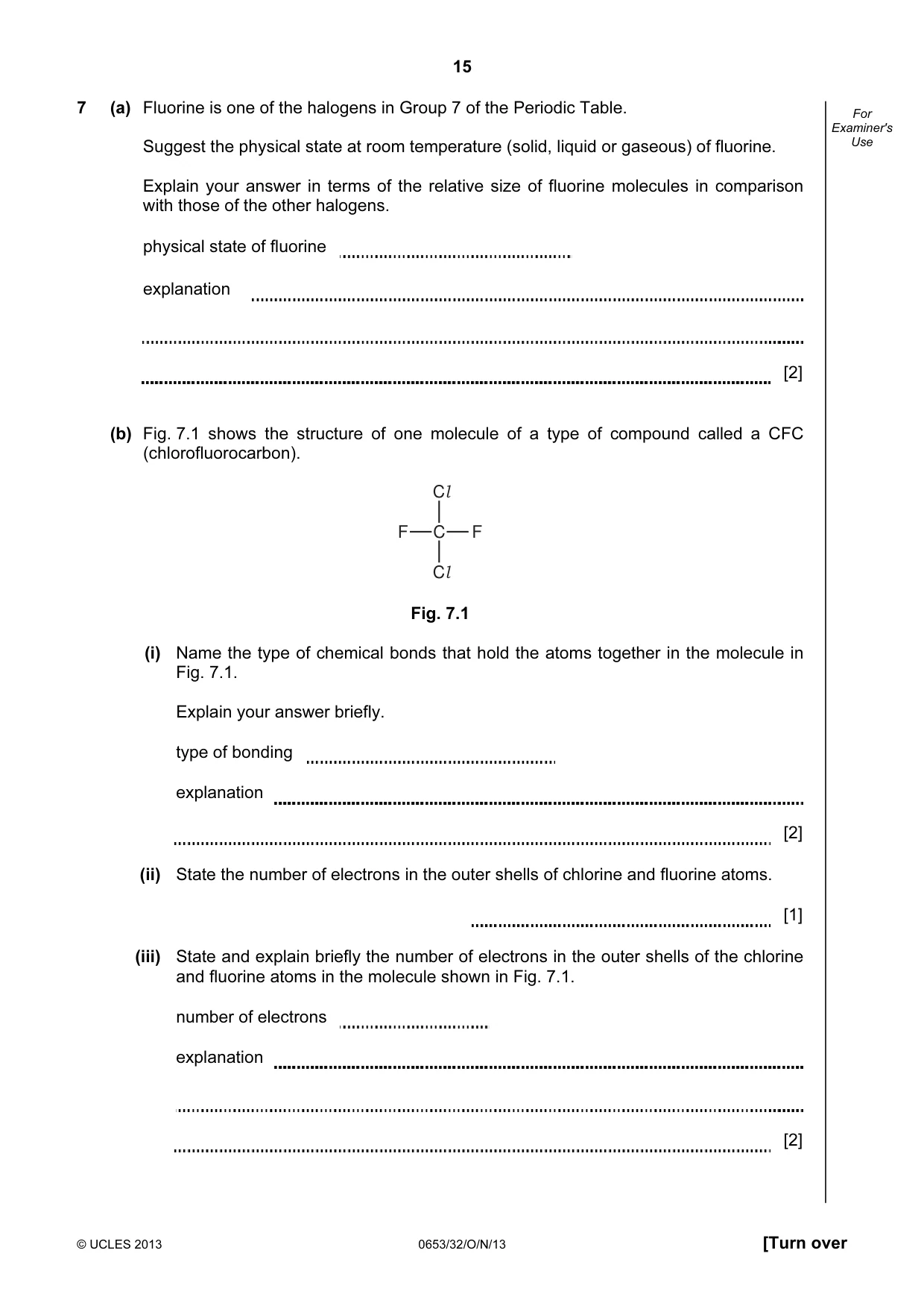 Cambridge IGCSE Science - Combined 0653 2013 Oct/Nov Paper 3 · Variant 2 question paper, page 15 of 20