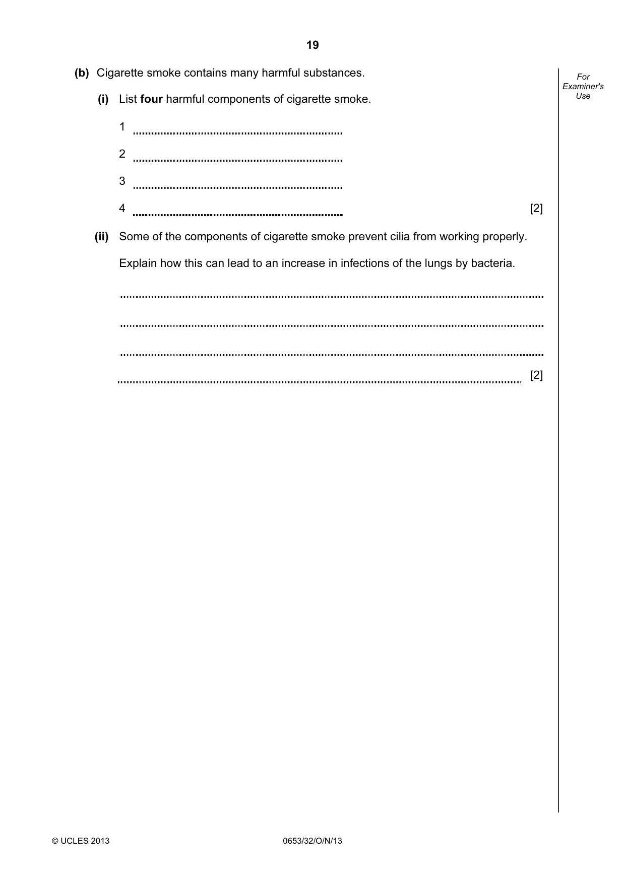 Cambridge IGCSE Science - Combined 0653 2013 Oct/Nov Paper 3 · Variant 2 question paper, page 19 of 20