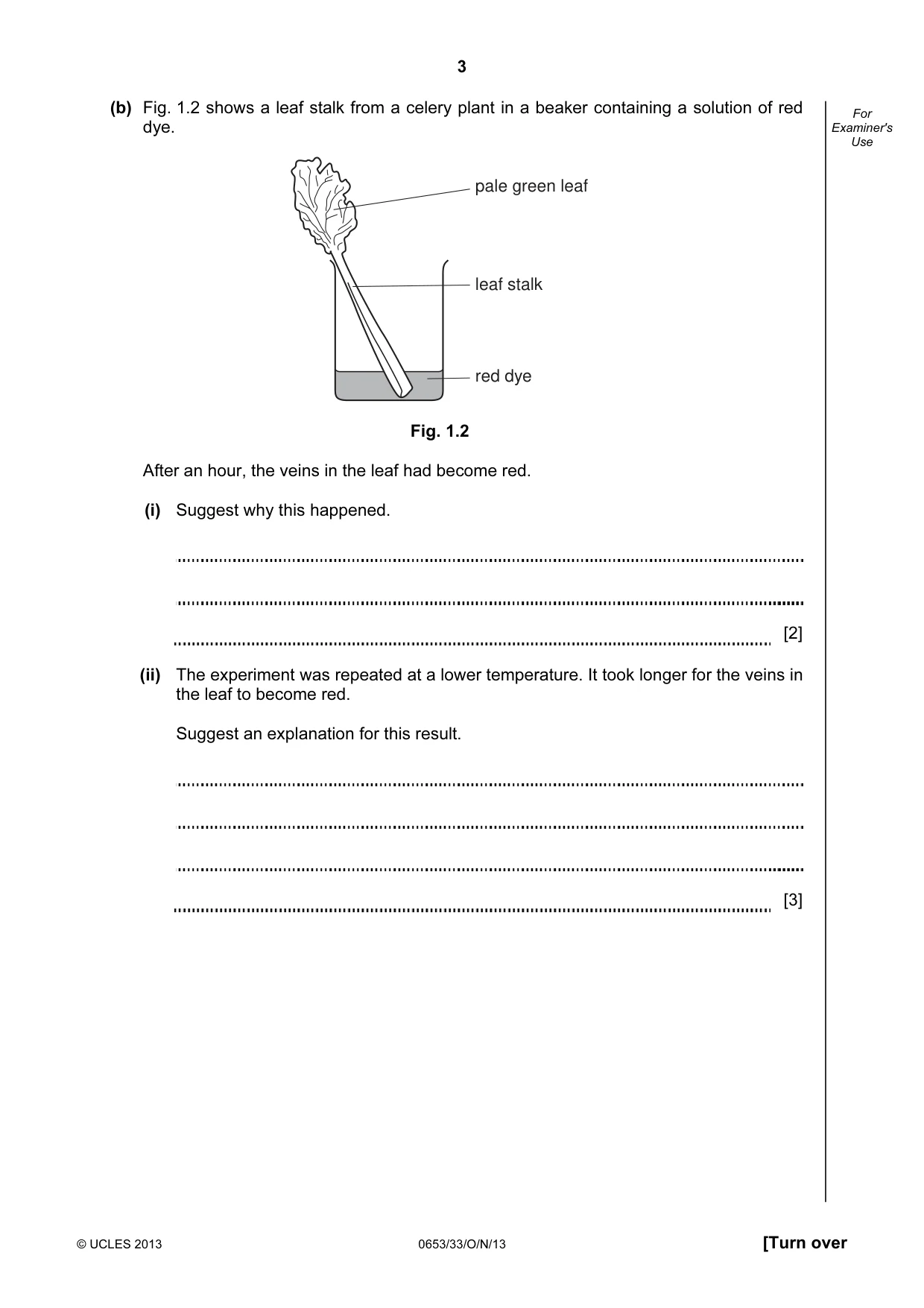 Cambridge IGCSE Science - Combined 0653 2013 Oct/Nov Paper 3 · Variant 3 question paper, page 3 of 24