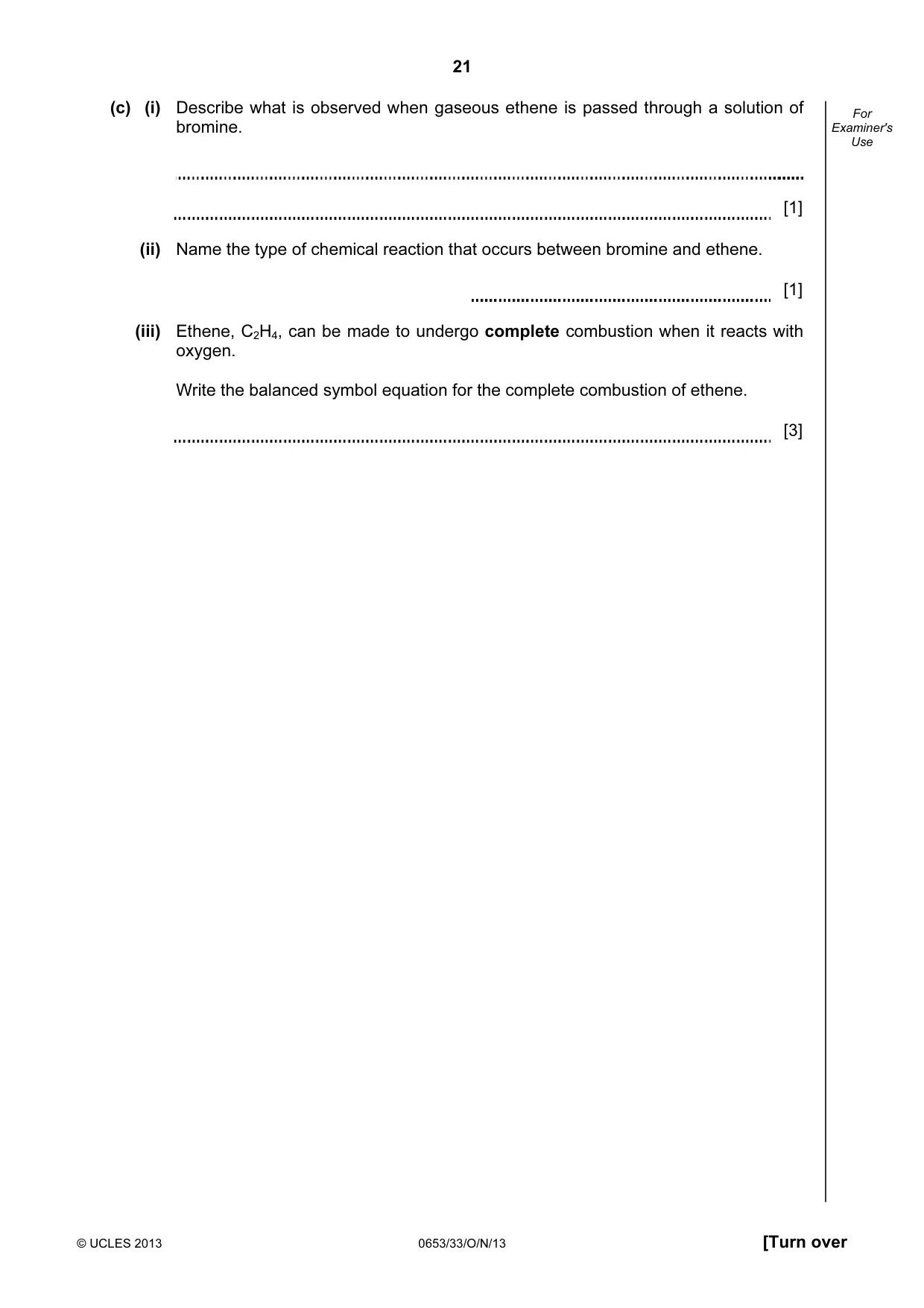 Cambridge IGCSE Science - Combined 0653 2013 Oct/Nov Paper 3 · Variant 3 question paper, page 21 of 24