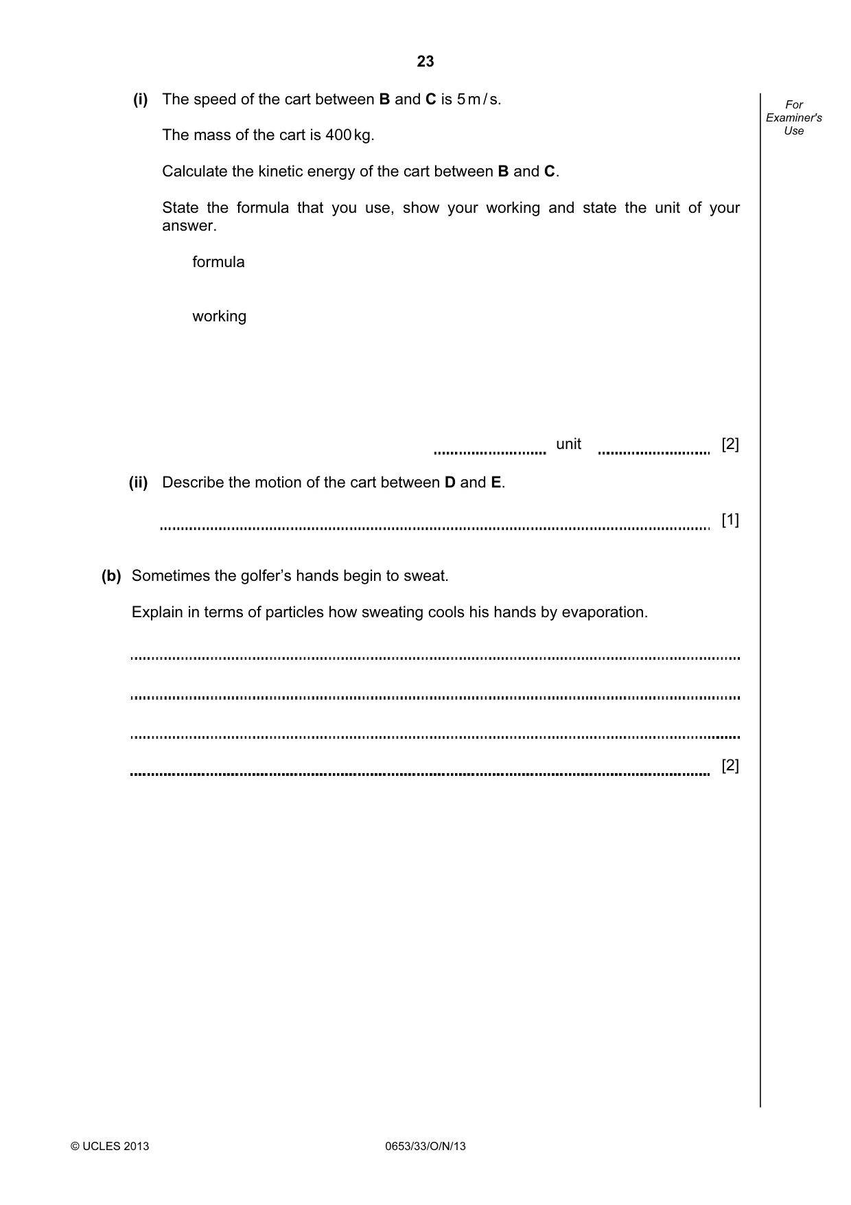 Cambridge IGCSE Science - Combined 0653 2013 Oct/Nov Paper 3 · Variant 3 question paper, page 23 of 24