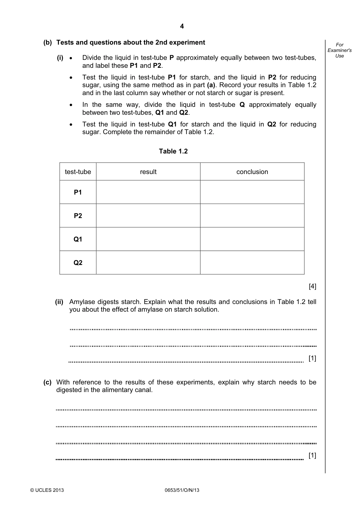 Cambridge IGCSE Science - Combined 0653 2013 Oct/Nov Paper 5 · Variant 1 question paper, page 4 of 12