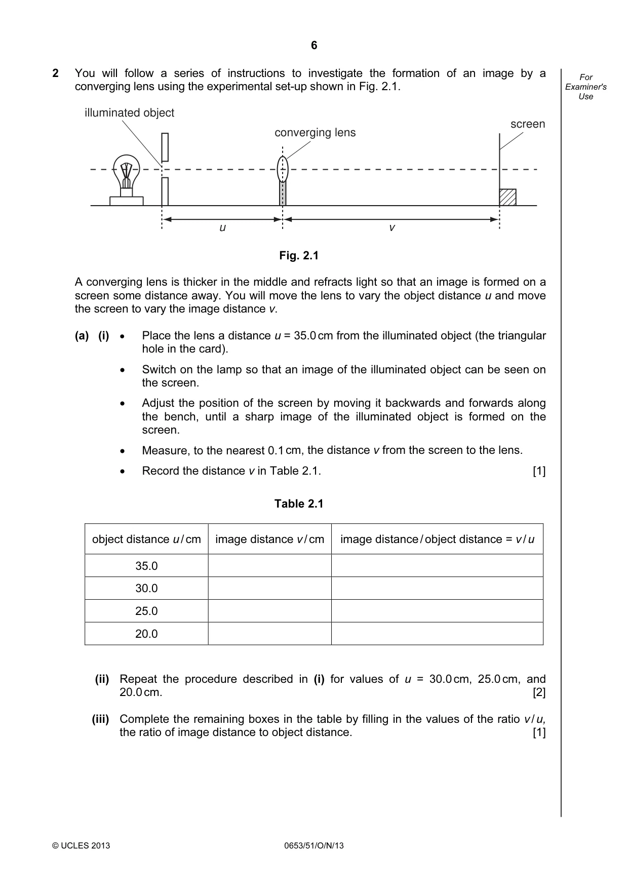 Cambridge IGCSE Science - Combined 0653 2013 Oct/Nov Paper 5 · Variant 1 question paper, page 6 of 12