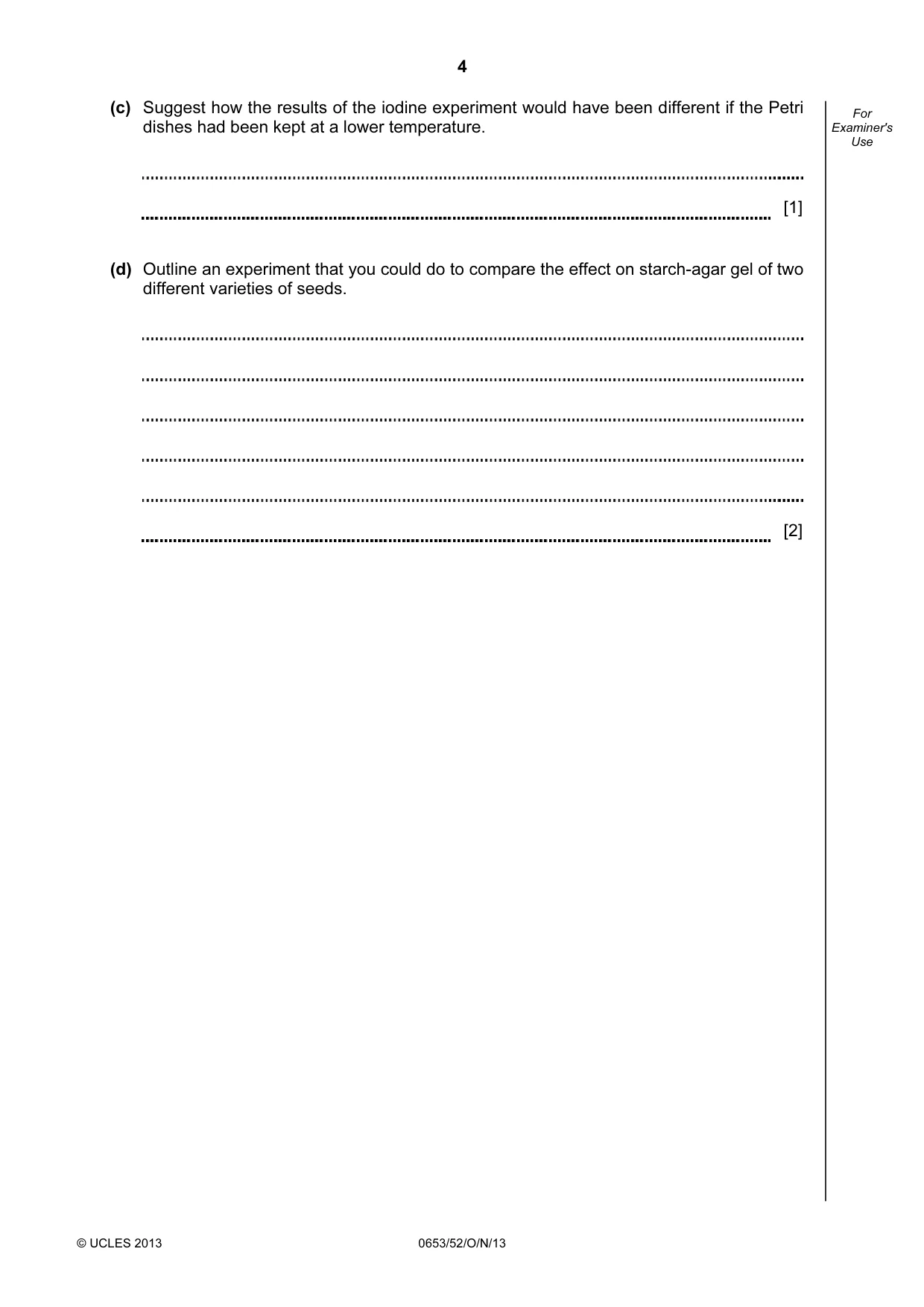 Cambridge IGCSE Science - Combined 0653 2013 Oct/Nov Paper 5 · Variant 2 question paper, page 4 of 12