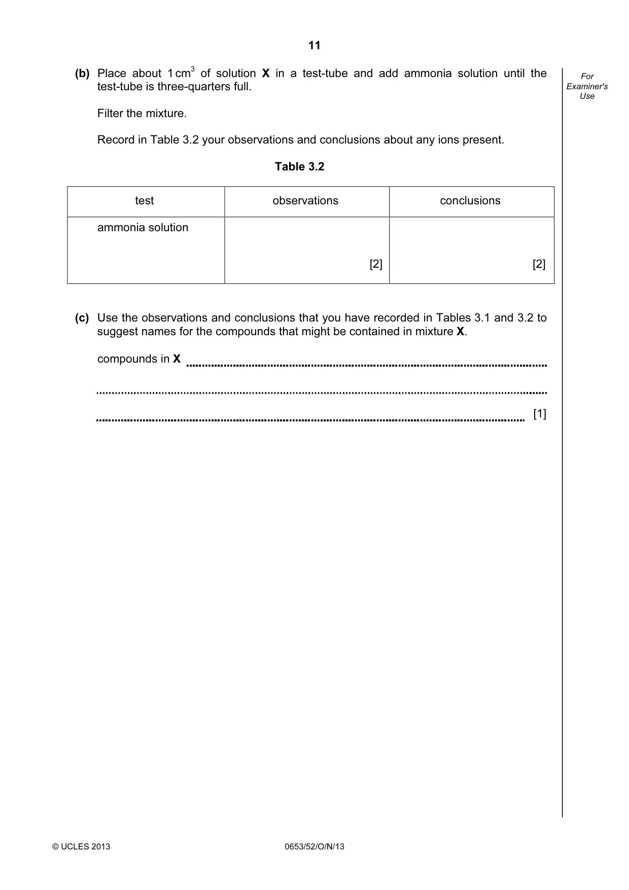 Cambridge IGCSE Science - Combined 0653 2013 Oct/Nov Paper 5 · Variant 2 question paper, page 11 of 12