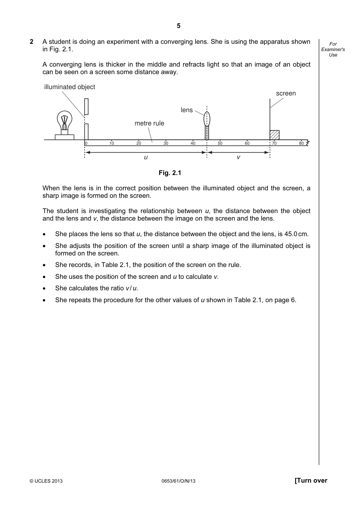 Cambridge IGCSE Science - Combined 0653 2013 Oct/Nov Paper 6 · Variant 1 question paper, page 5 of 20