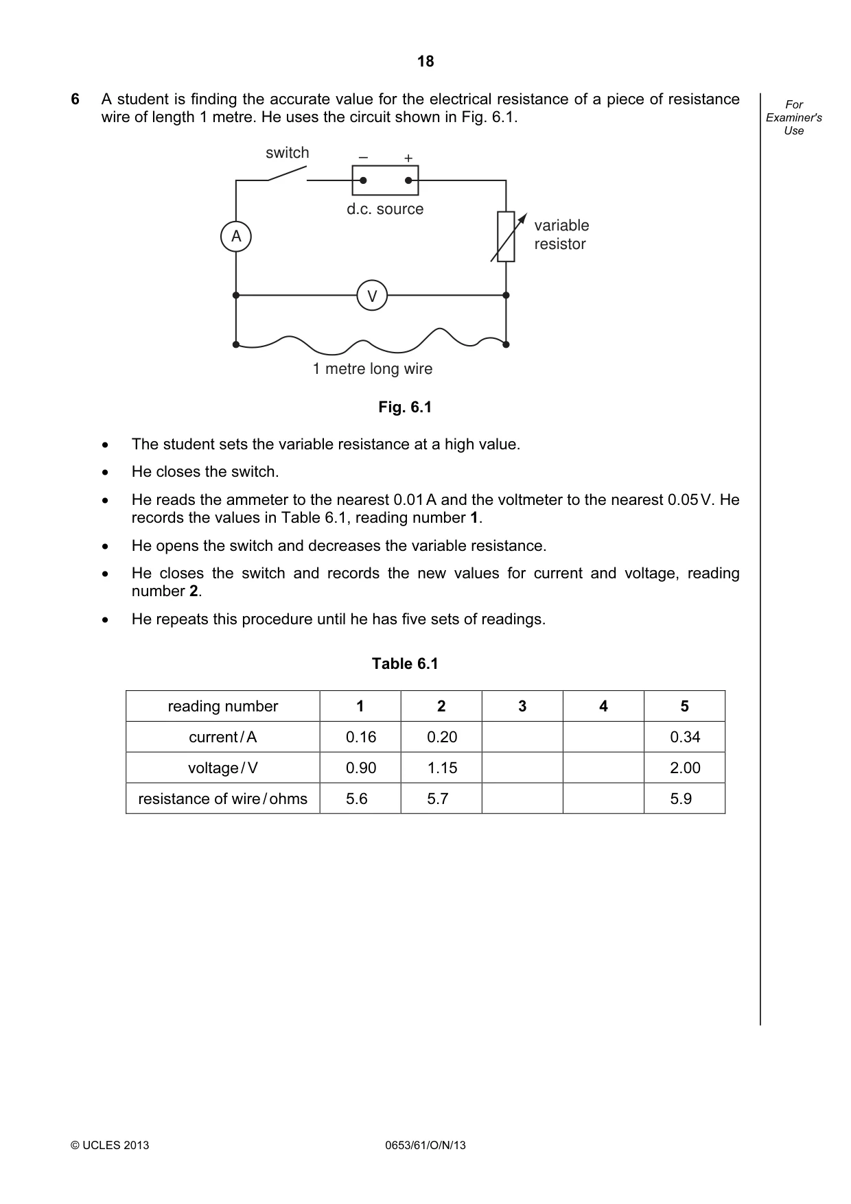 Cambridge IGCSE Science - Combined 0653 2013 Oct/Nov Paper 6 · Variant 1 question paper, page 18 of 20