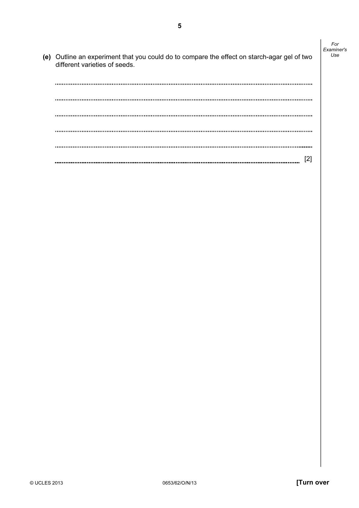 Cambridge IGCSE Science - Combined 0653 2013 Oct/Nov Paper 6 · Variant 2 question paper, page 5 of 20