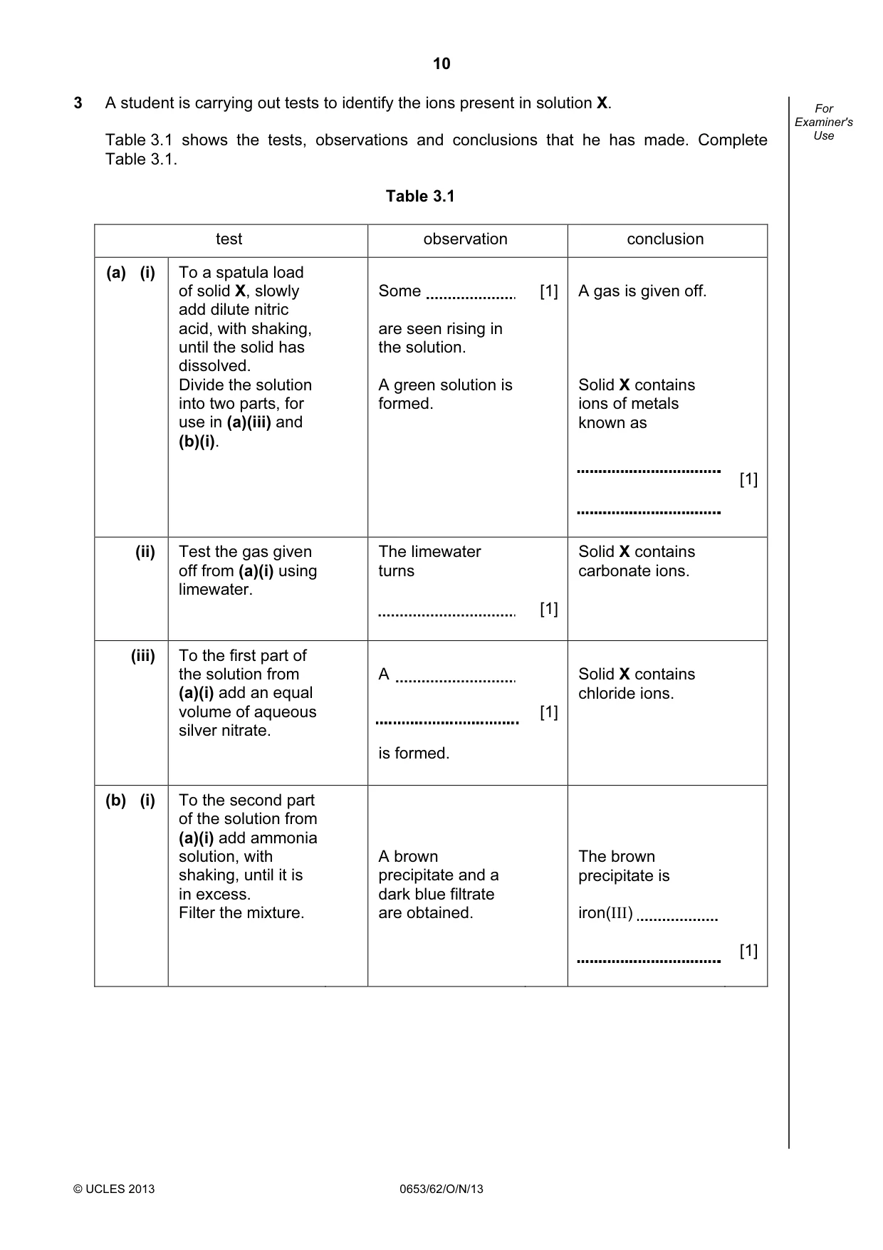 Cambridge IGCSE Science - Combined 0653 2013 Oct/Nov Paper 6 · Variant 2 question paper, page 10 of 20