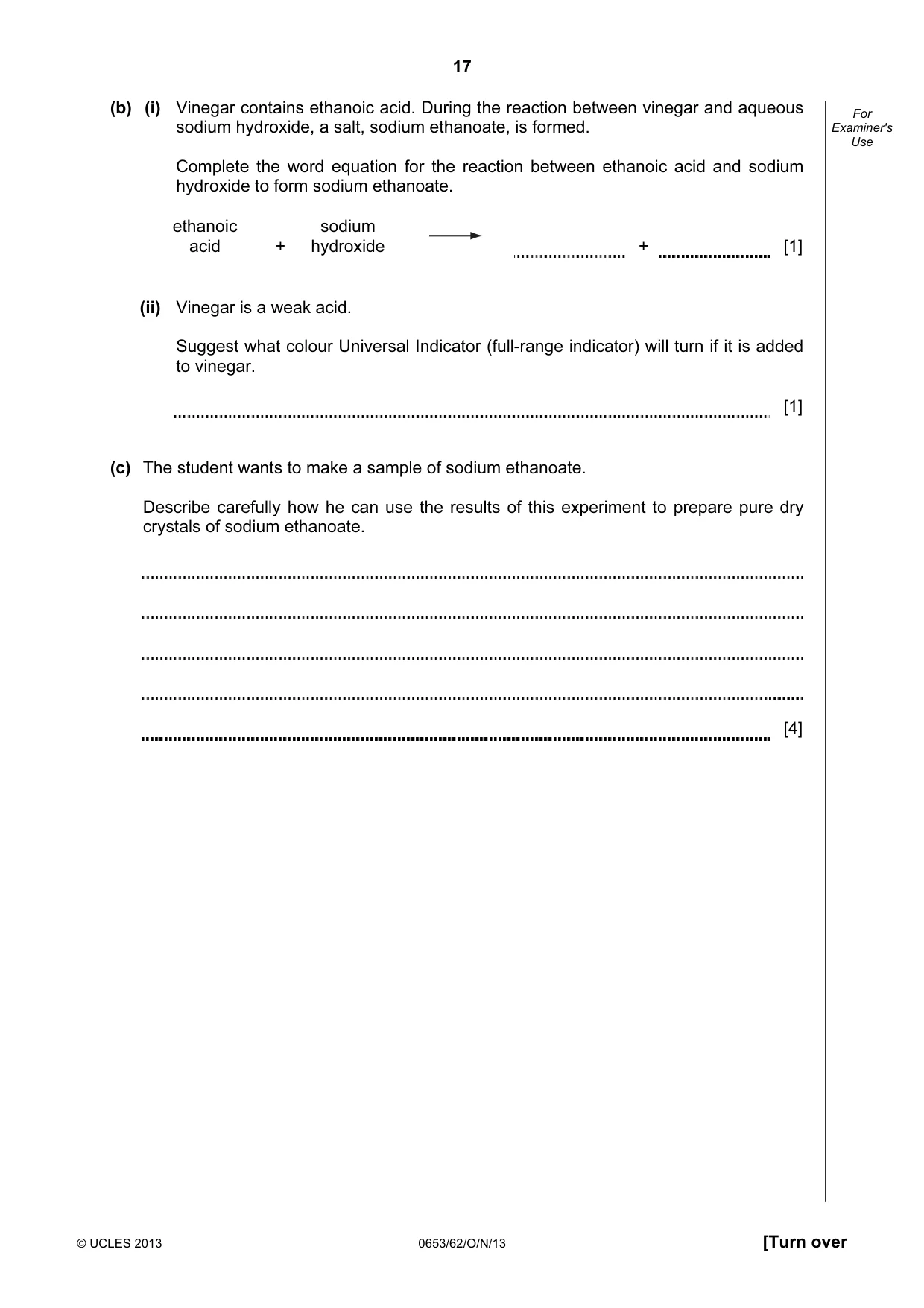 Cambridge IGCSE Science - Combined 0653 2013 Oct/Nov Paper 6 · Variant 2 question paper, page 17 of 20