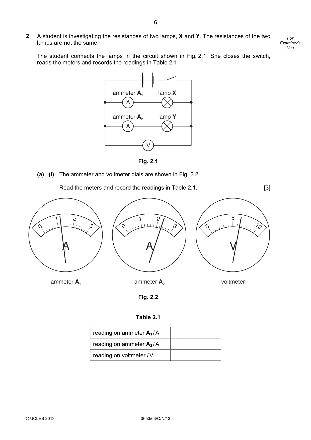 Cambridge IGCSE Science - Combined 0653 2013 Oct/Nov Paper 6 · Variant 3 question paper, page 6 of 20
