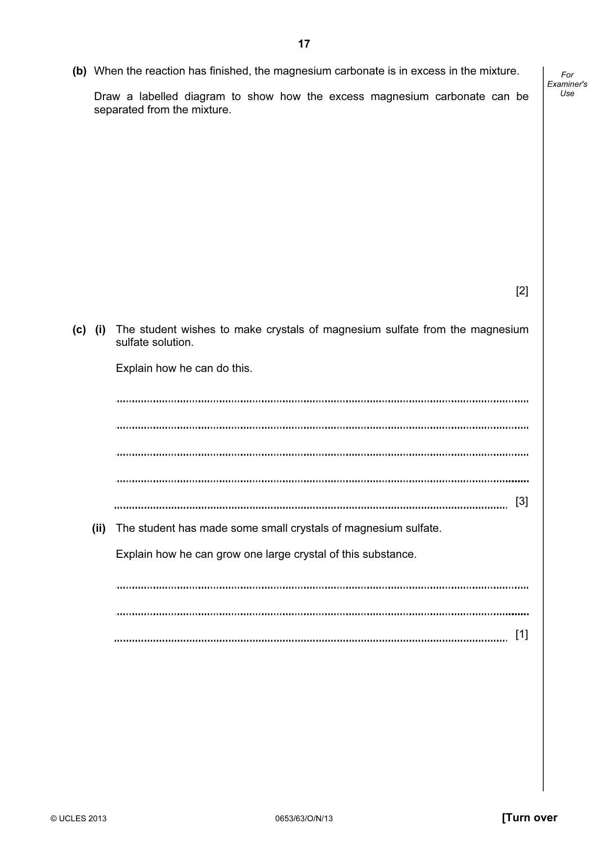 Cambridge IGCSE Science - Combined 0653 2013 Oct/Nov Paper 6 · Variant 3 question paper, page 17 of 20