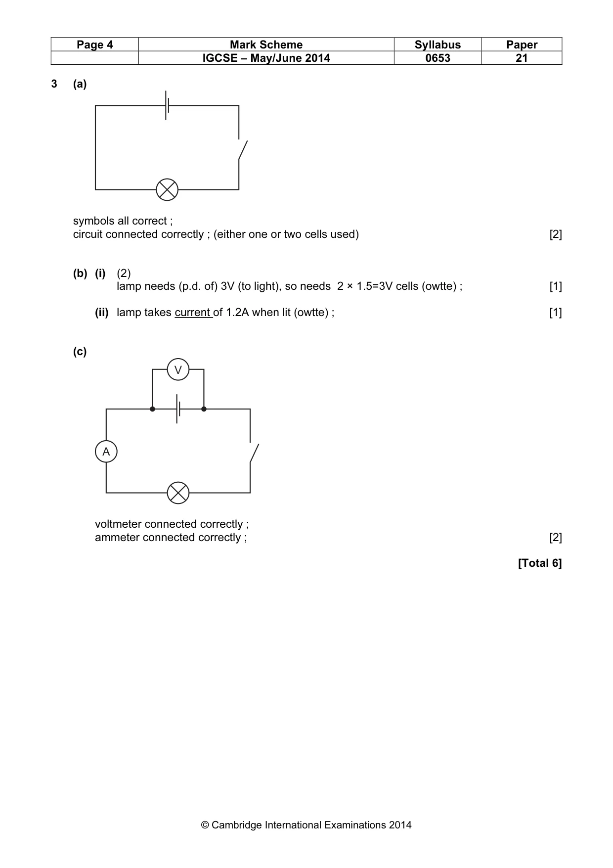 Mark scheme, page 4 of 9
