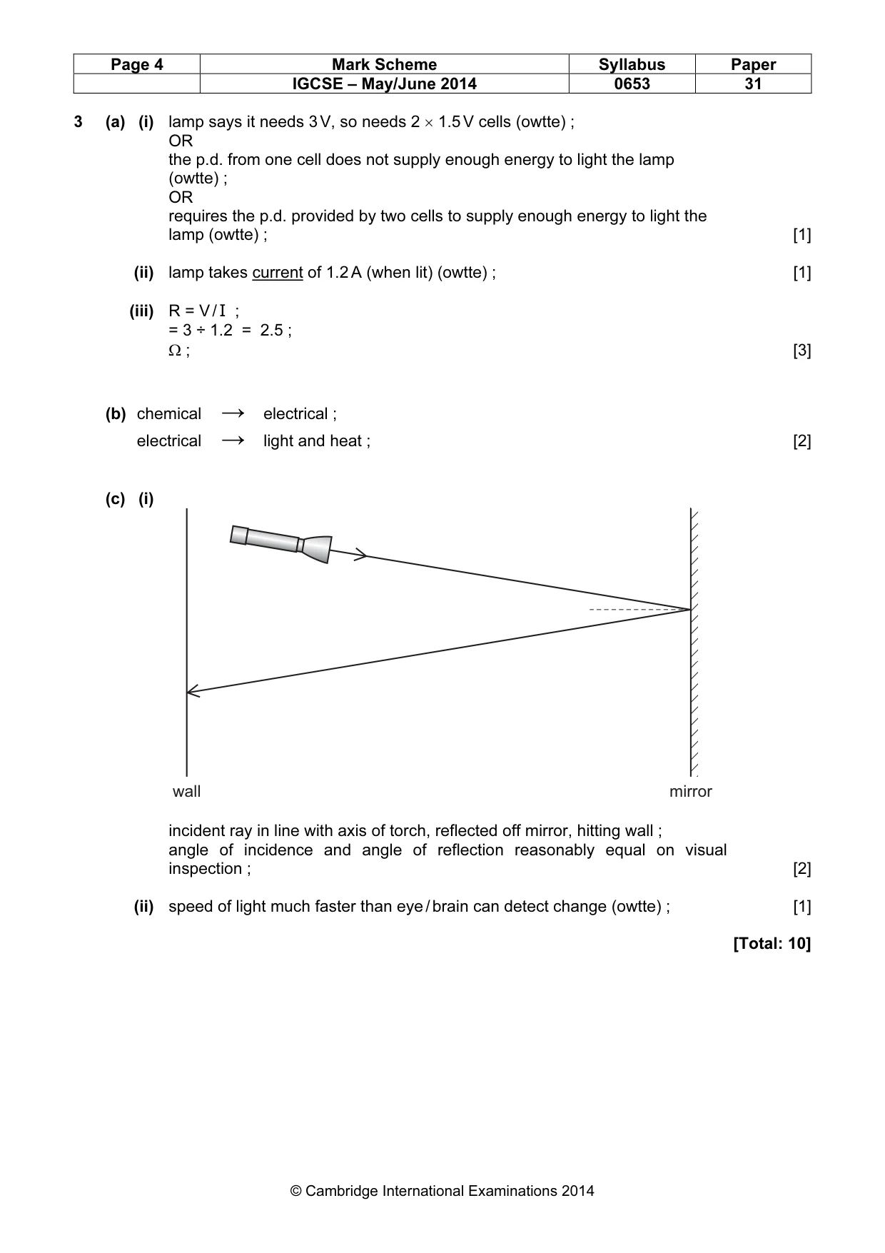 Mark scheme, page 4 of 10