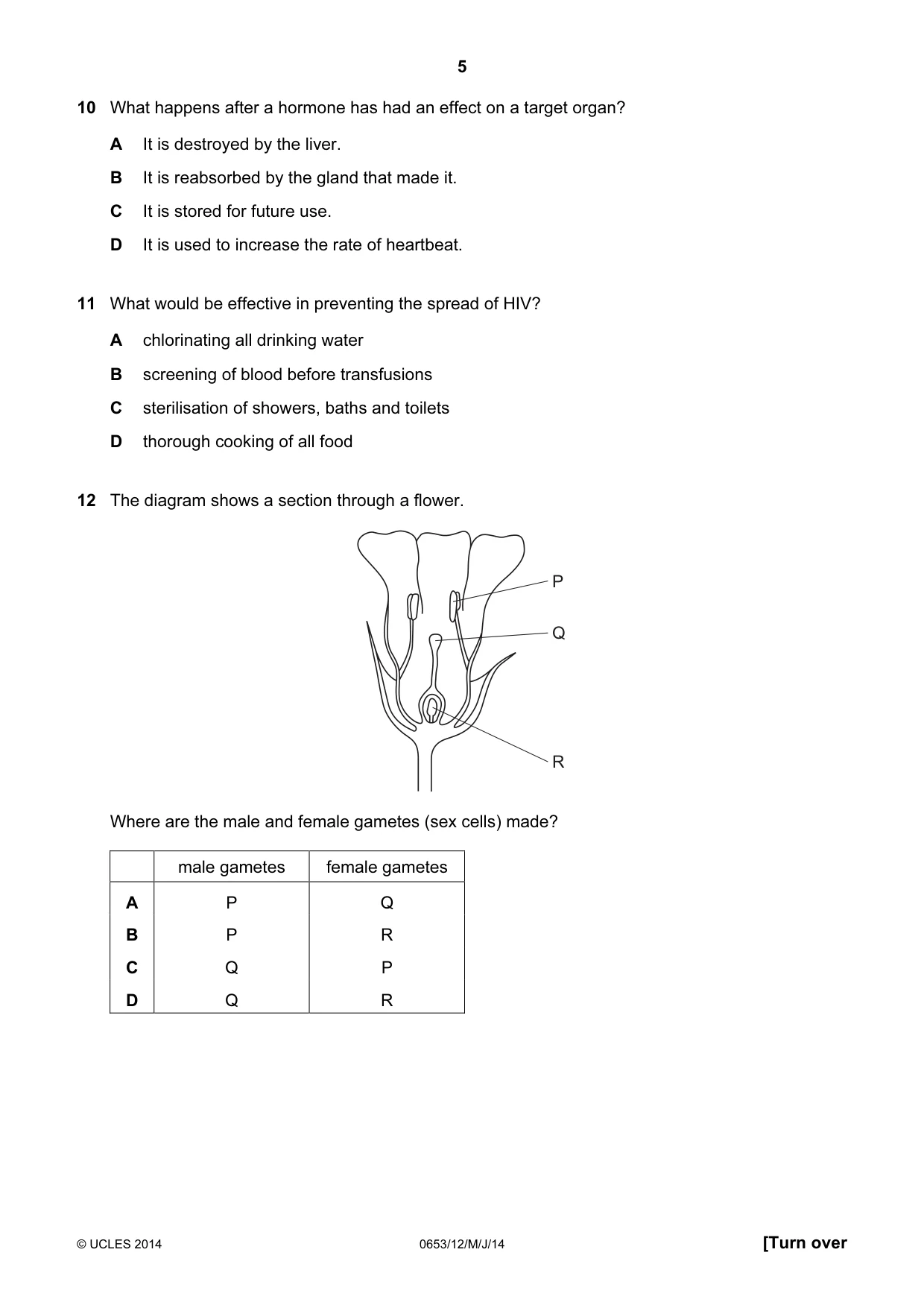 Cambridge IGCSE Science - Combined 0653 2014 May/June Paper 1 · Variant 2 question paper, page 5 of 20