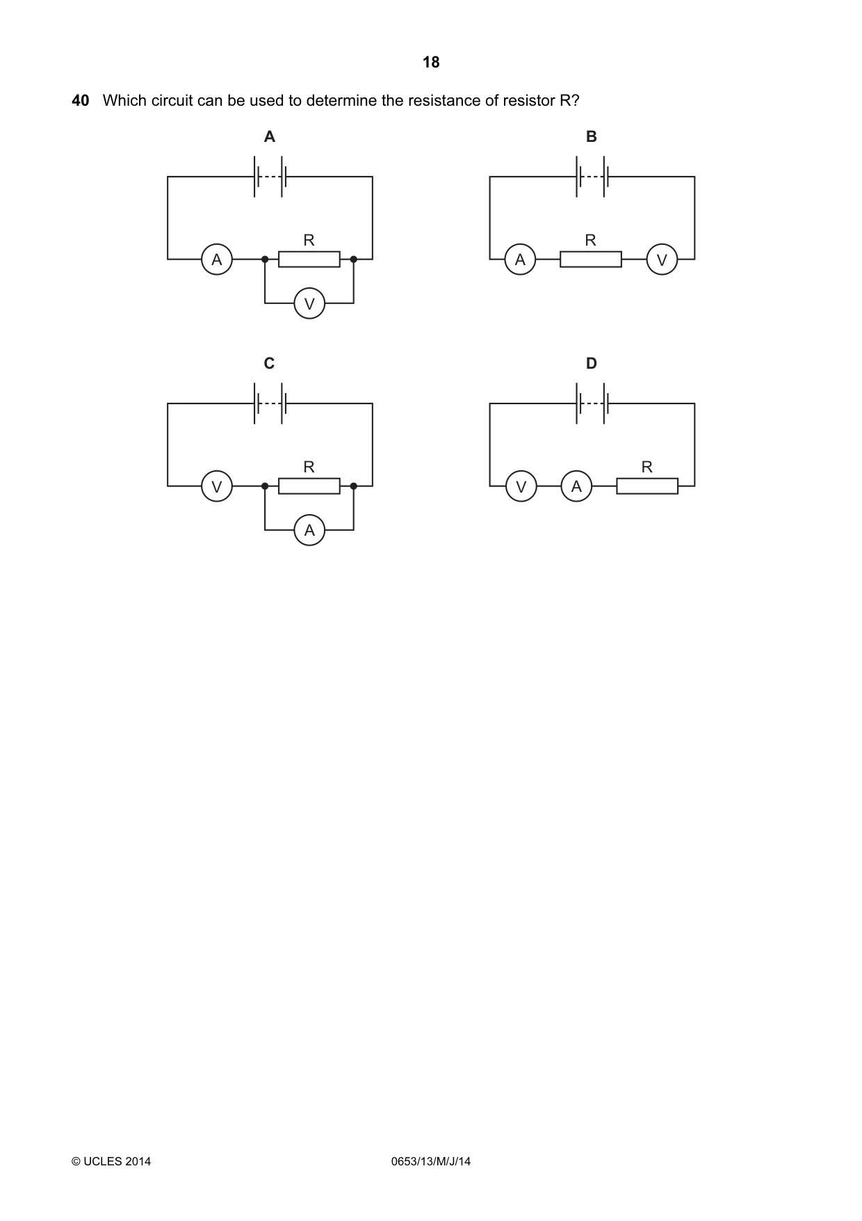 Cambridge IGCSE Science - Combined 0653 2014 May/June Paper 1 · Variant 3 question paper, page 18 of 20