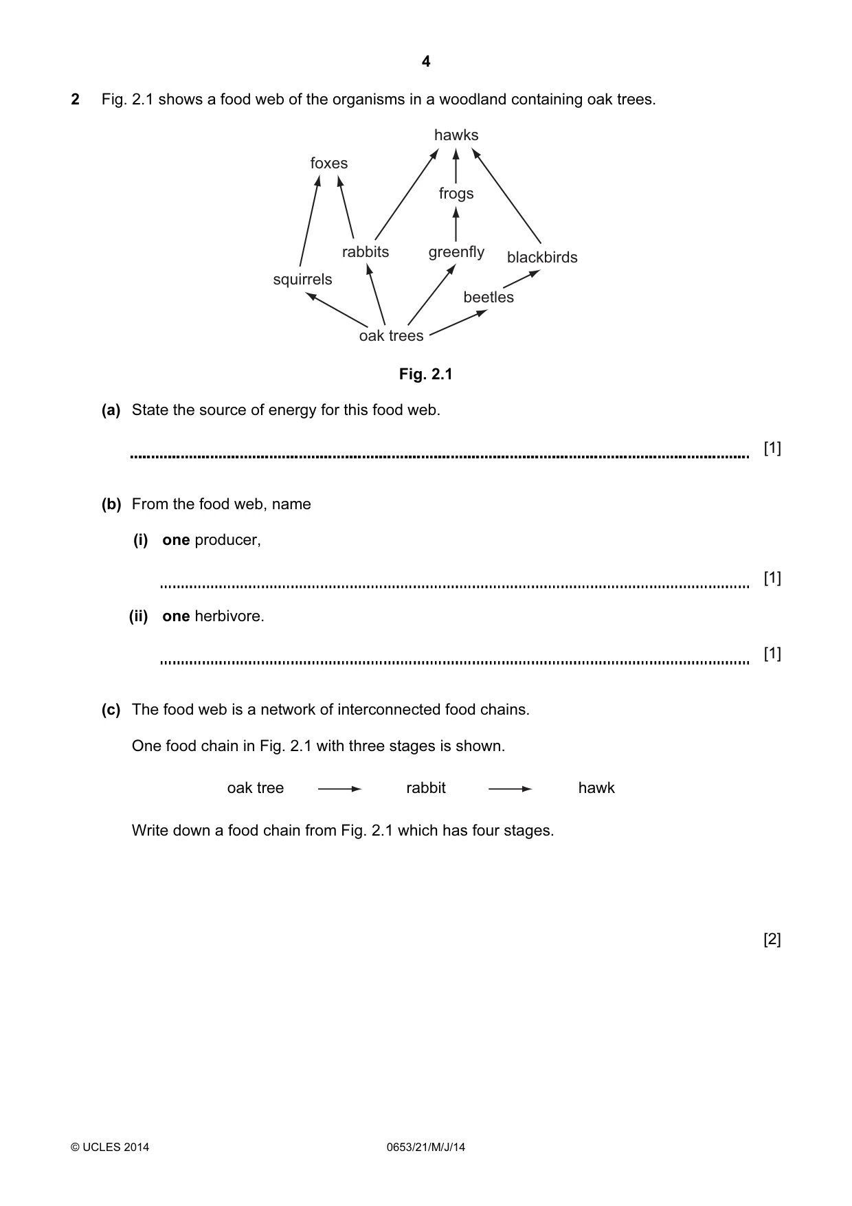 Cambridge IGCSE Science - Combined 0653 2014 May/June Paper 2 · Variant 1 question paper, page 4 of 24
