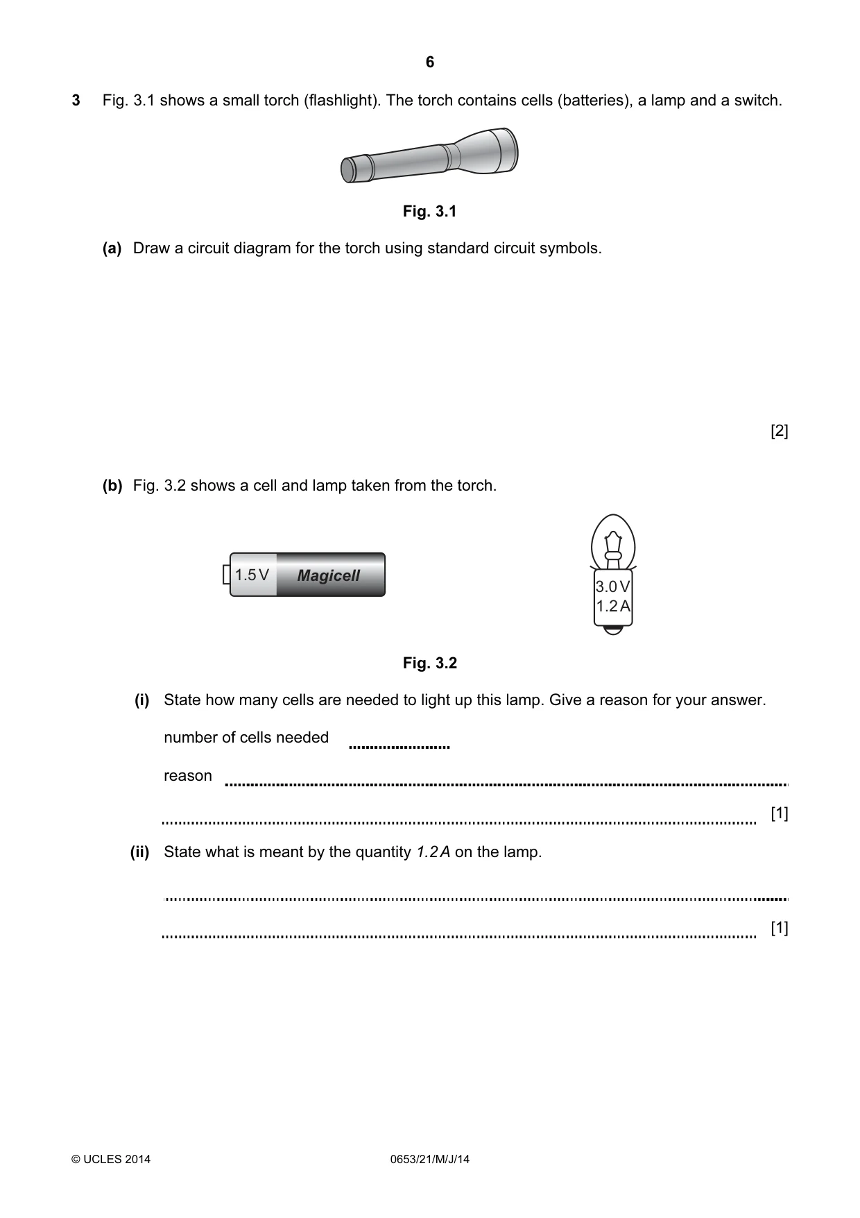 Cambridge IGCSE Science - Combined 0653 2014 May/June Paper 2 · Variant 1 question paper, page 6 of 24