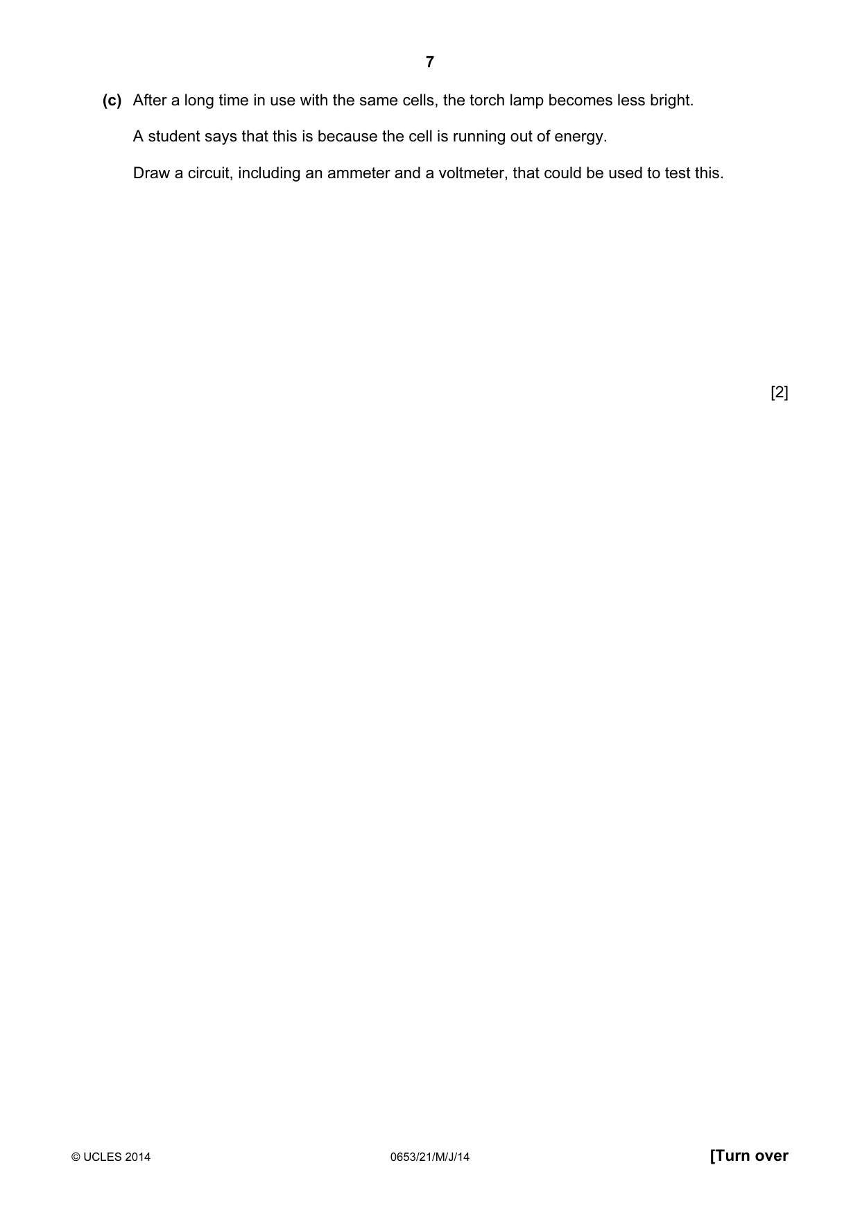 Cambridge IGCSE Science - Combined 0653 2014 May/June Paper 2 · Variant 1 question paper, page 7 of 24