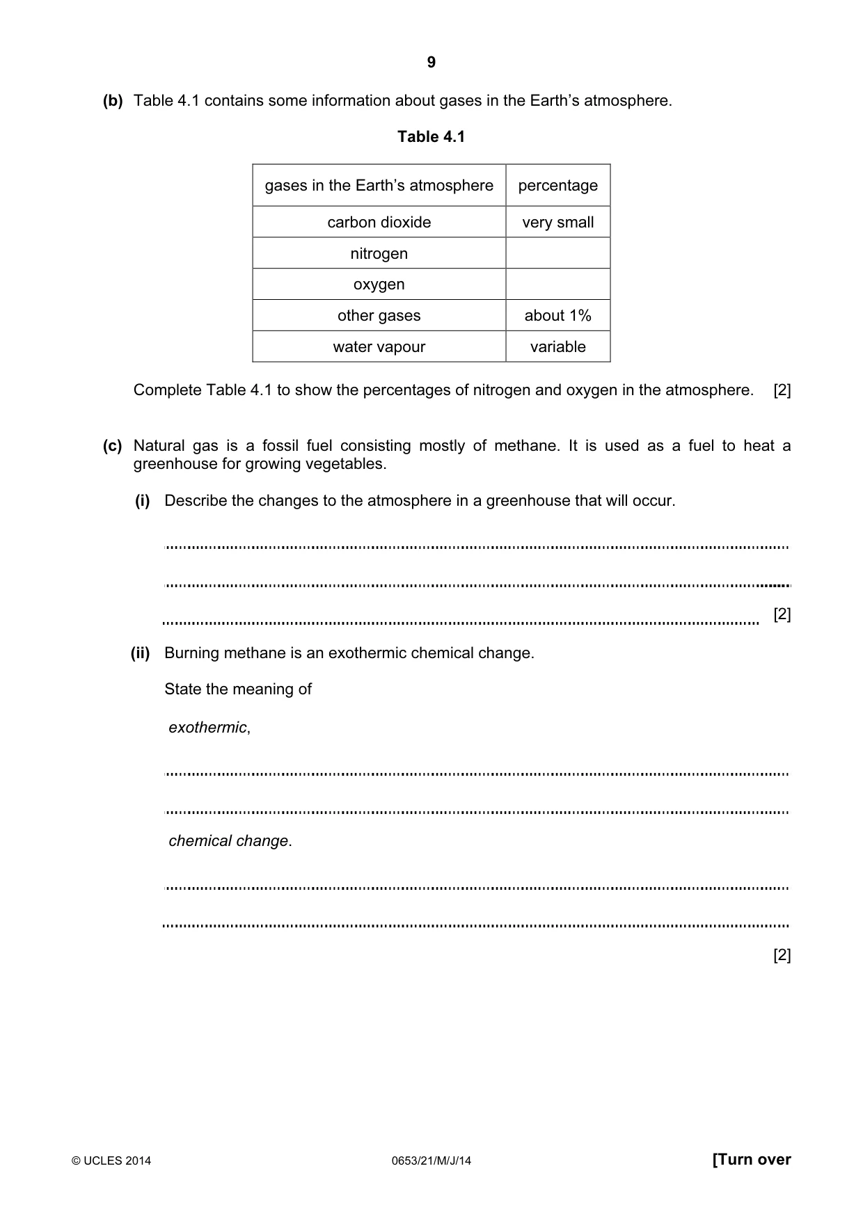 Cambridge IGCSE Science - Combined 0653 2014 May/June Paper 2 · Variant 1 question paper, page 9 of 24